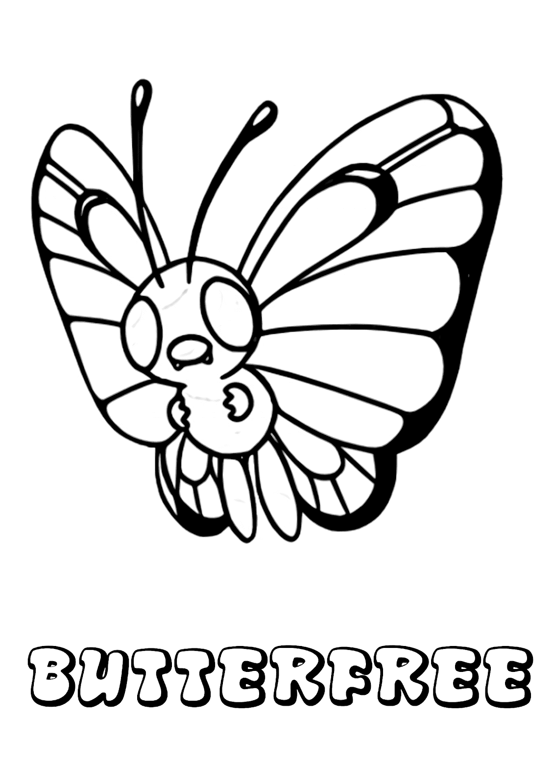 Butterfree Coloring Pages Gallery Free Pokemon Coloring Pages