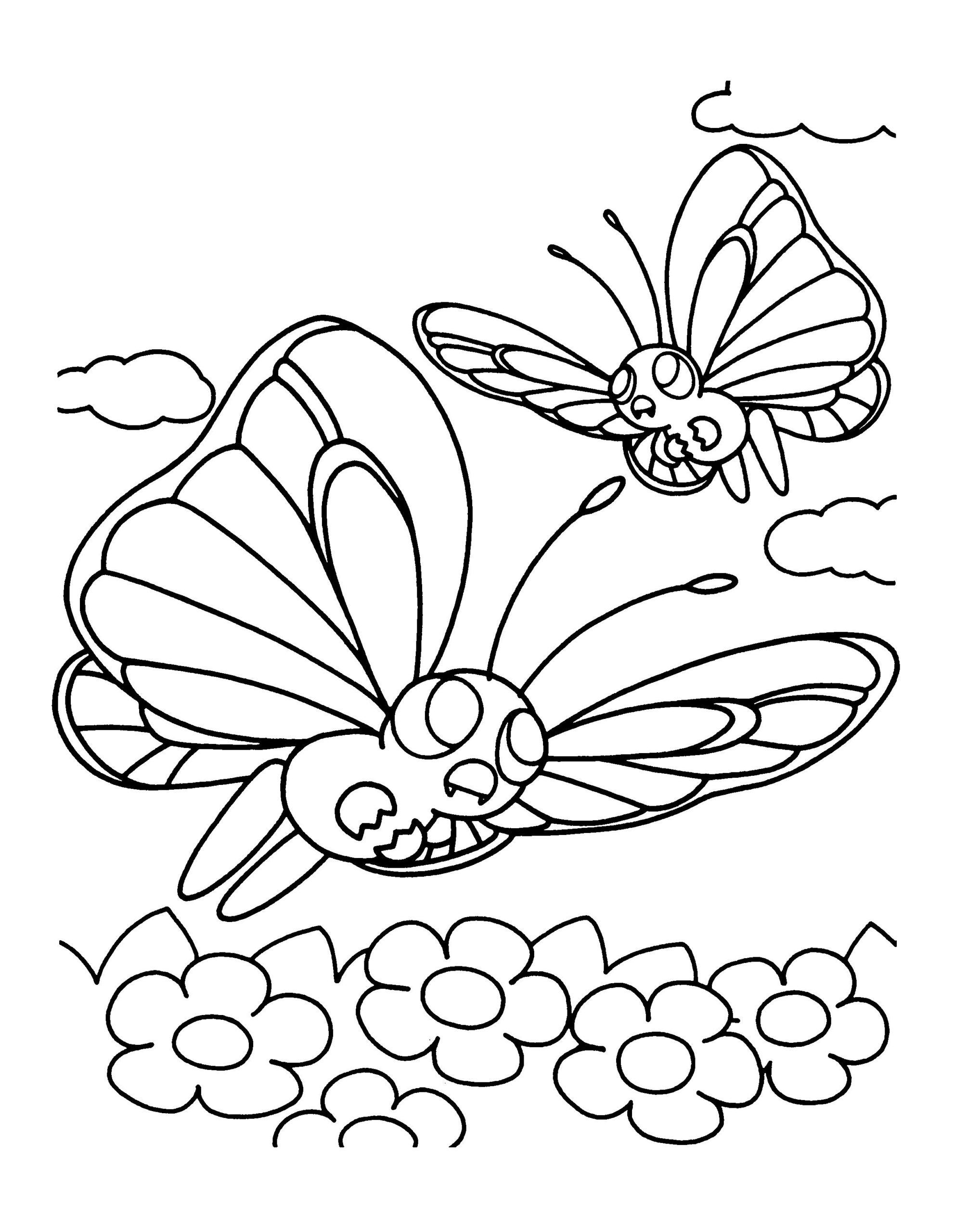 Butterfree Pokemon Colouring Page Dennis Henninger S Coloring Pages