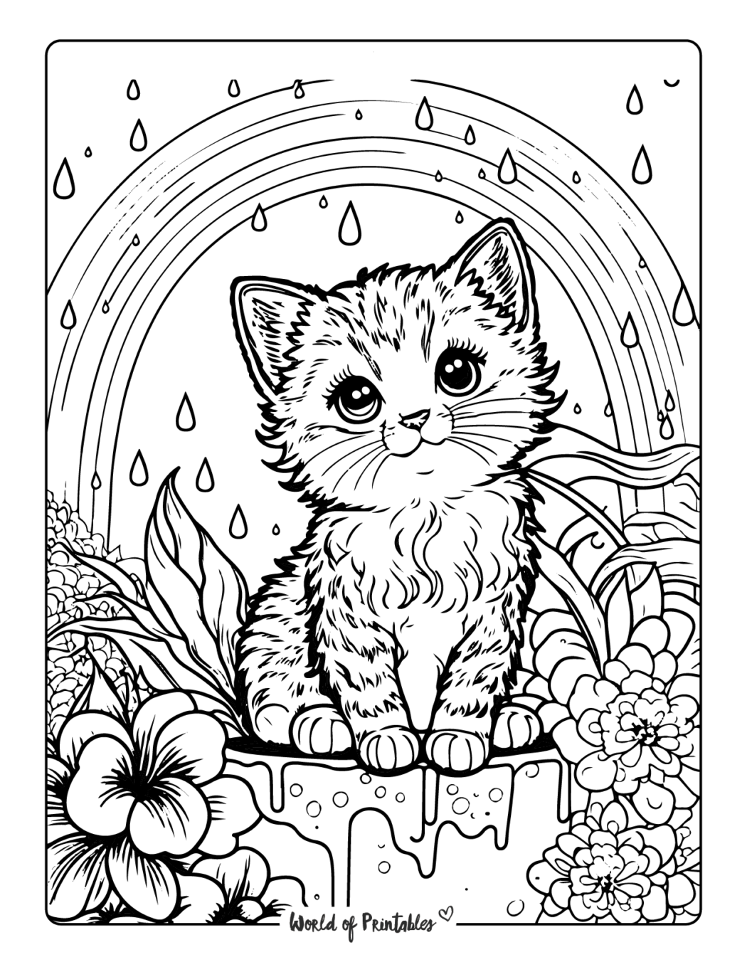 Kitty Cat Coloring Page