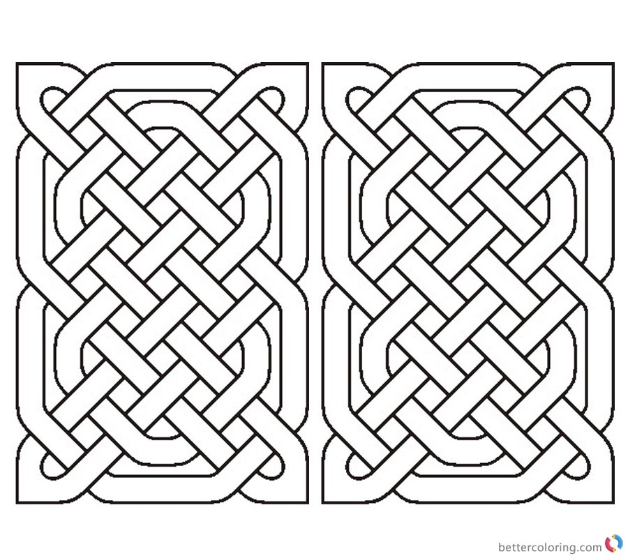 Celtic Knot Coloring Pages Rectangle Free Printable Coloring Pages