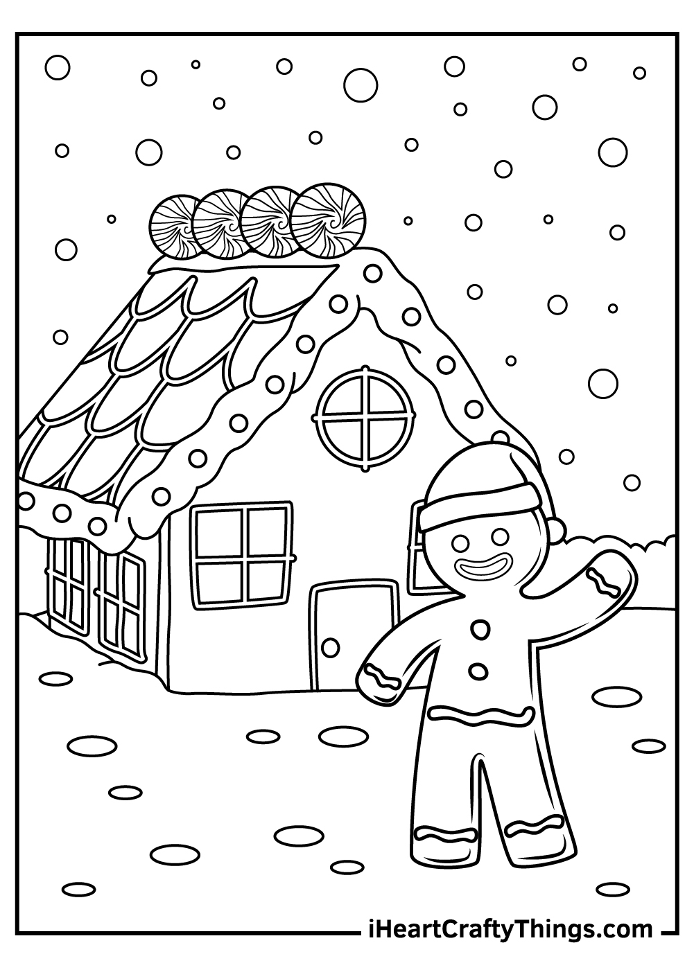 Christmas Gingerbread Coloring Pages Updated 2021