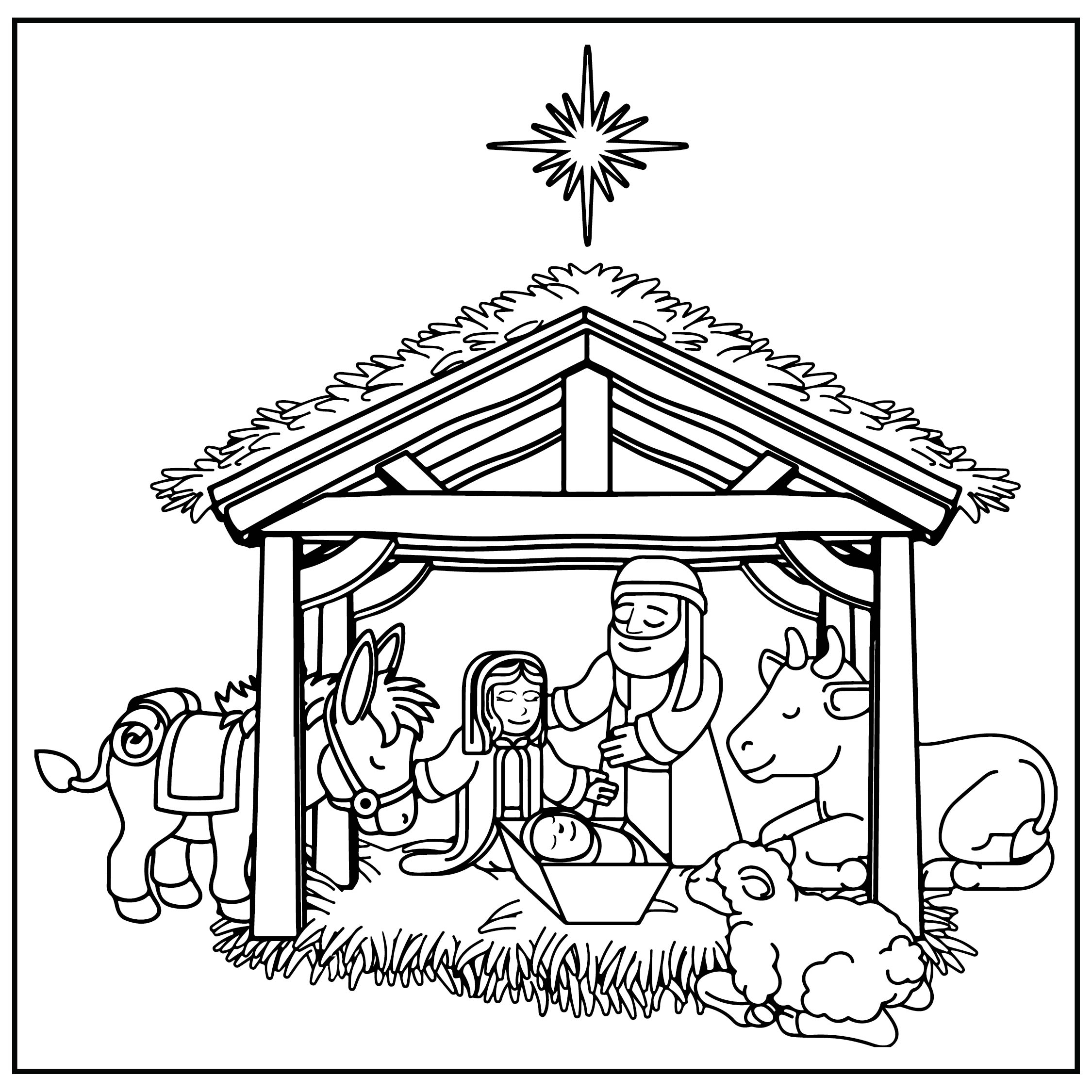 Christmas Nativity Scene Coloring Page 15 Free PDF Printables Printablee