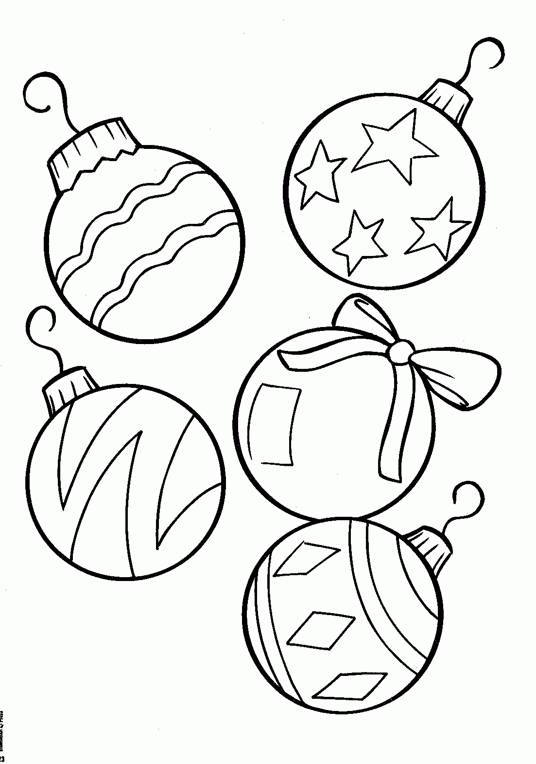 Christmas Ornaments Coloring Pages Printable Coloring Home