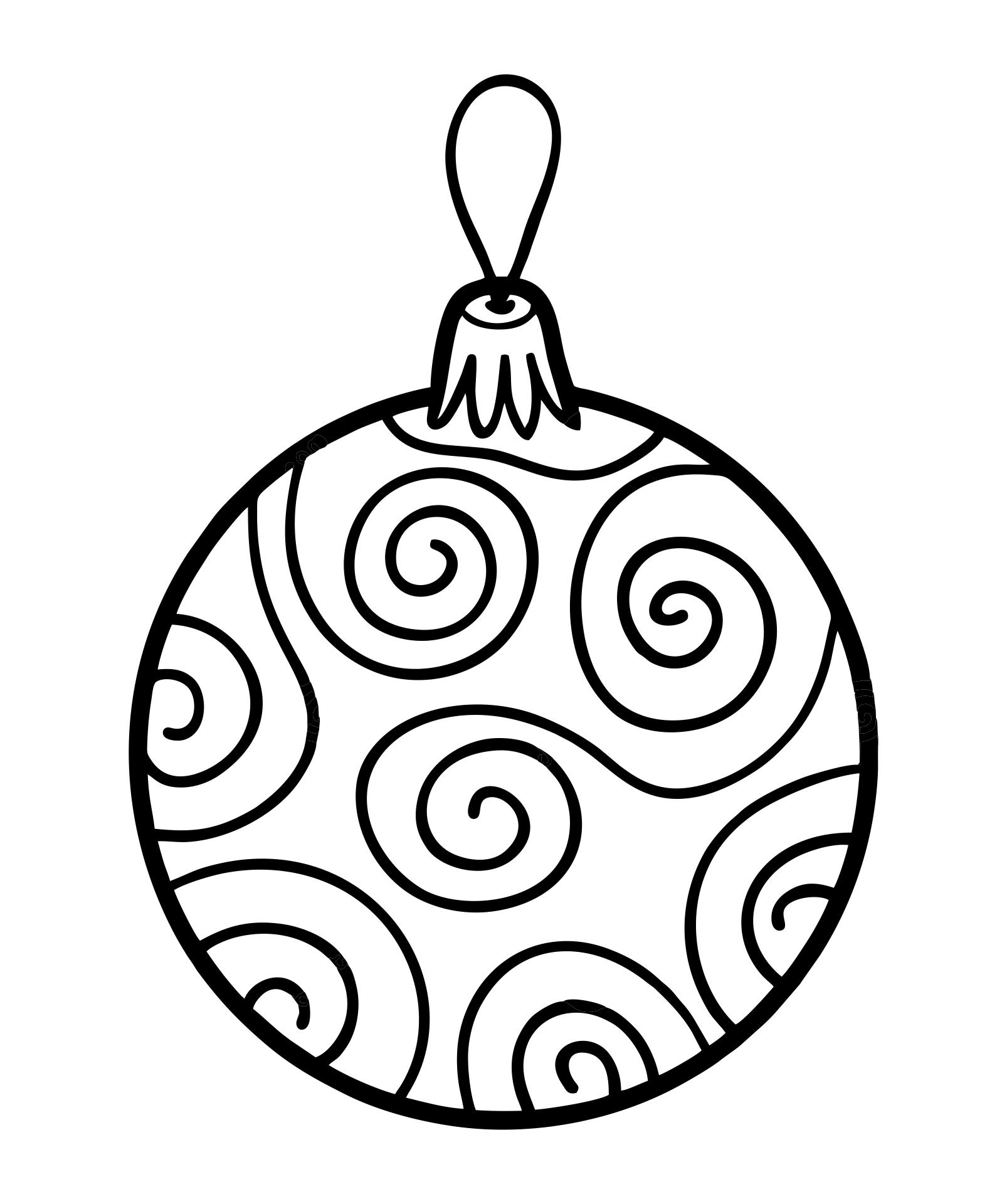 Christmas Ornaments To Color 10 Free PDF Printables Printablee