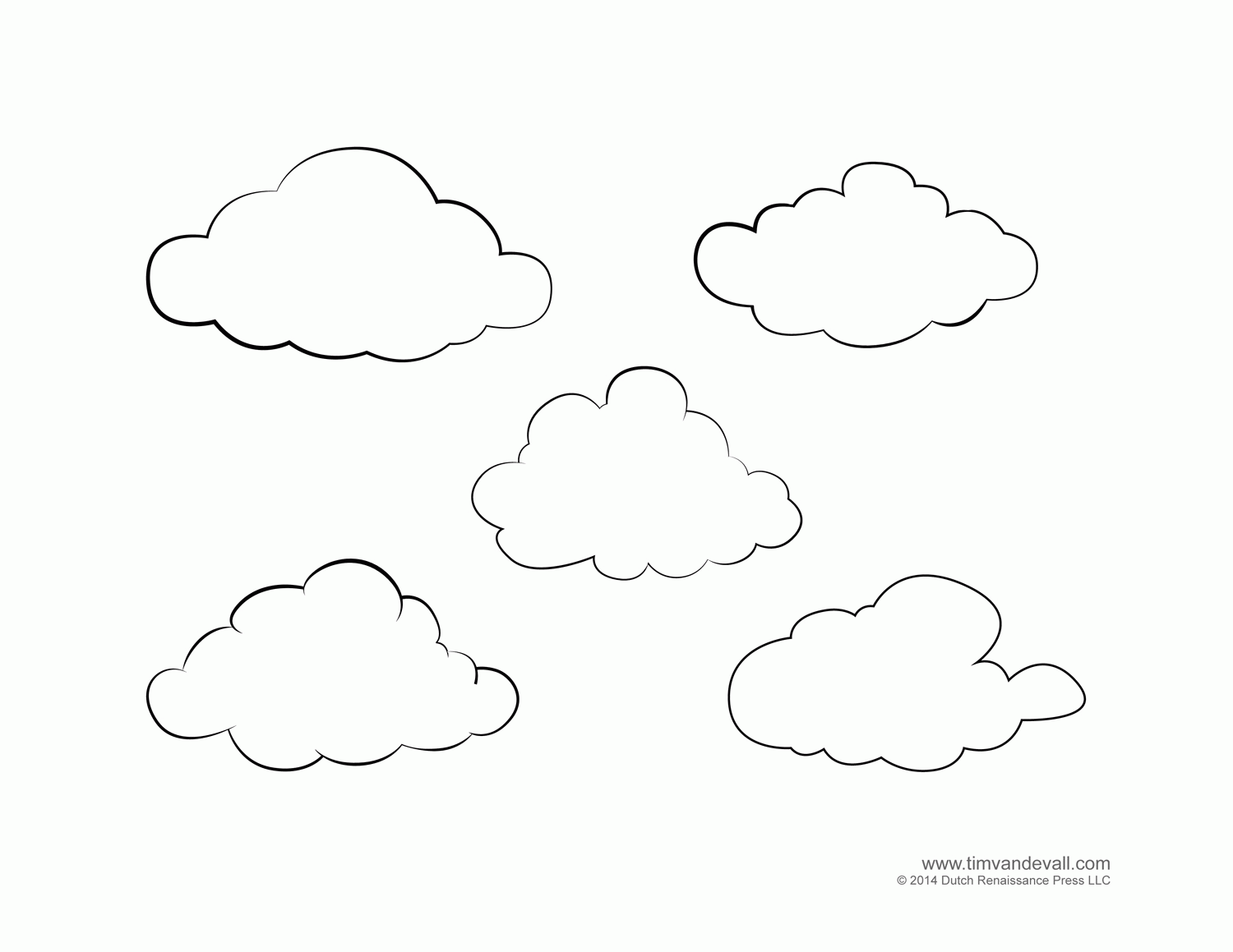 Types Of Clouds Coloring Page