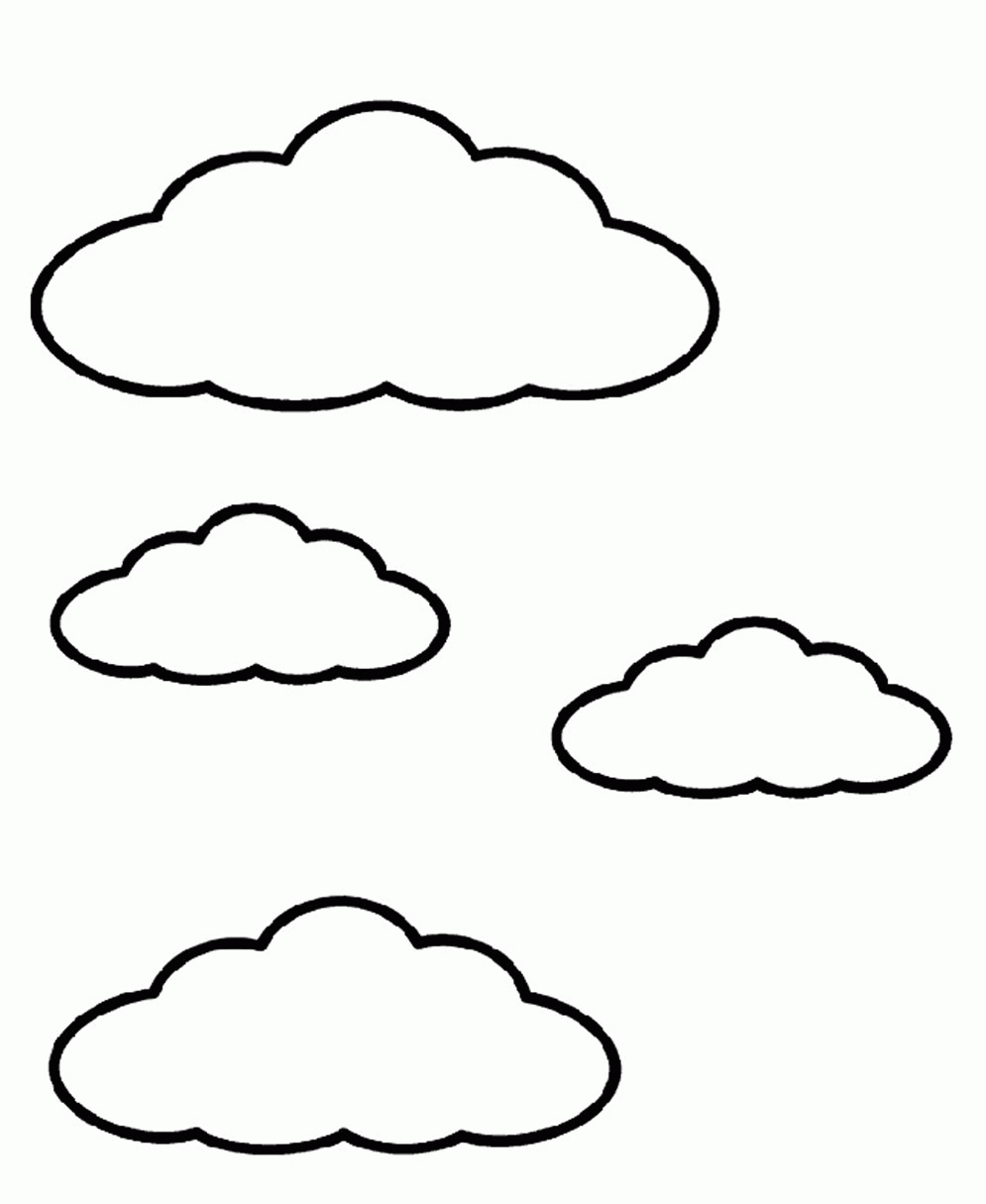 Clouds Coloring Pages For Kids Coloring Home
