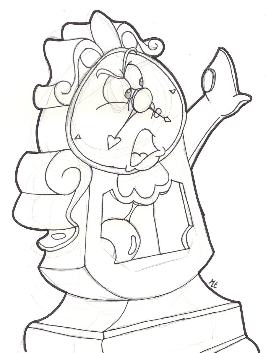 Cogsworth Coloring Page