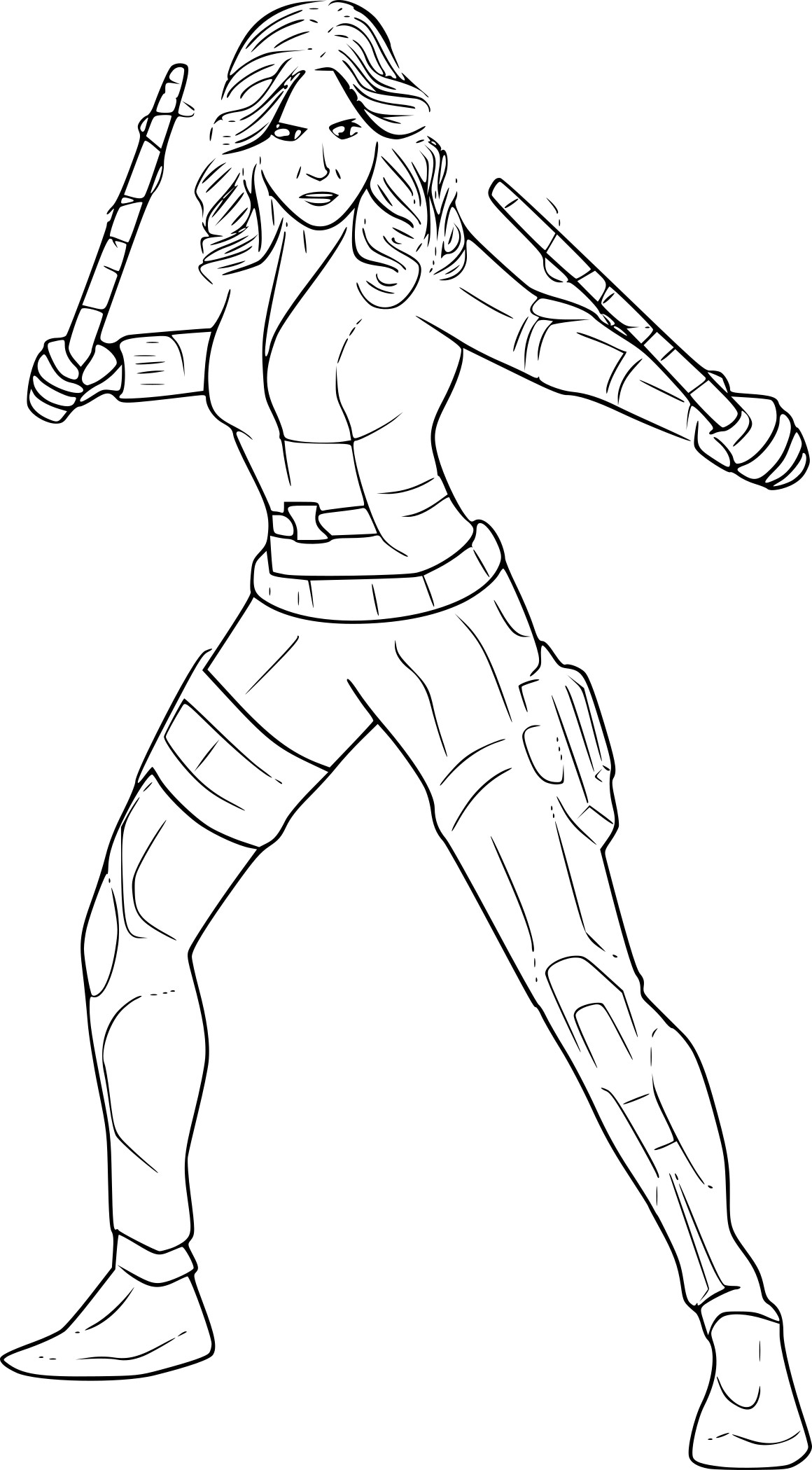 Coloriage Black Widow D Avengers Imprimer