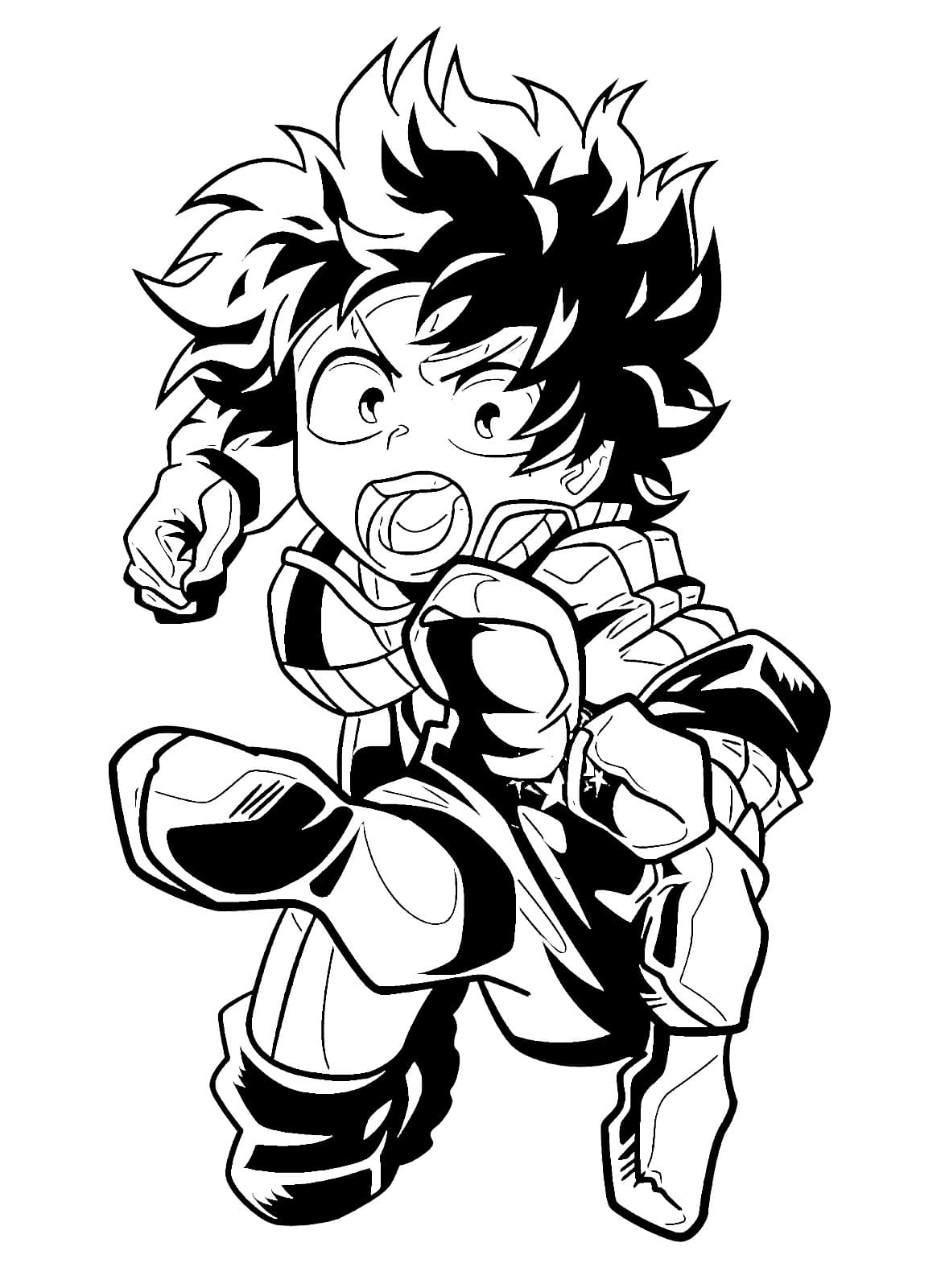 Coloriage Deku Imprimer Wonder Day