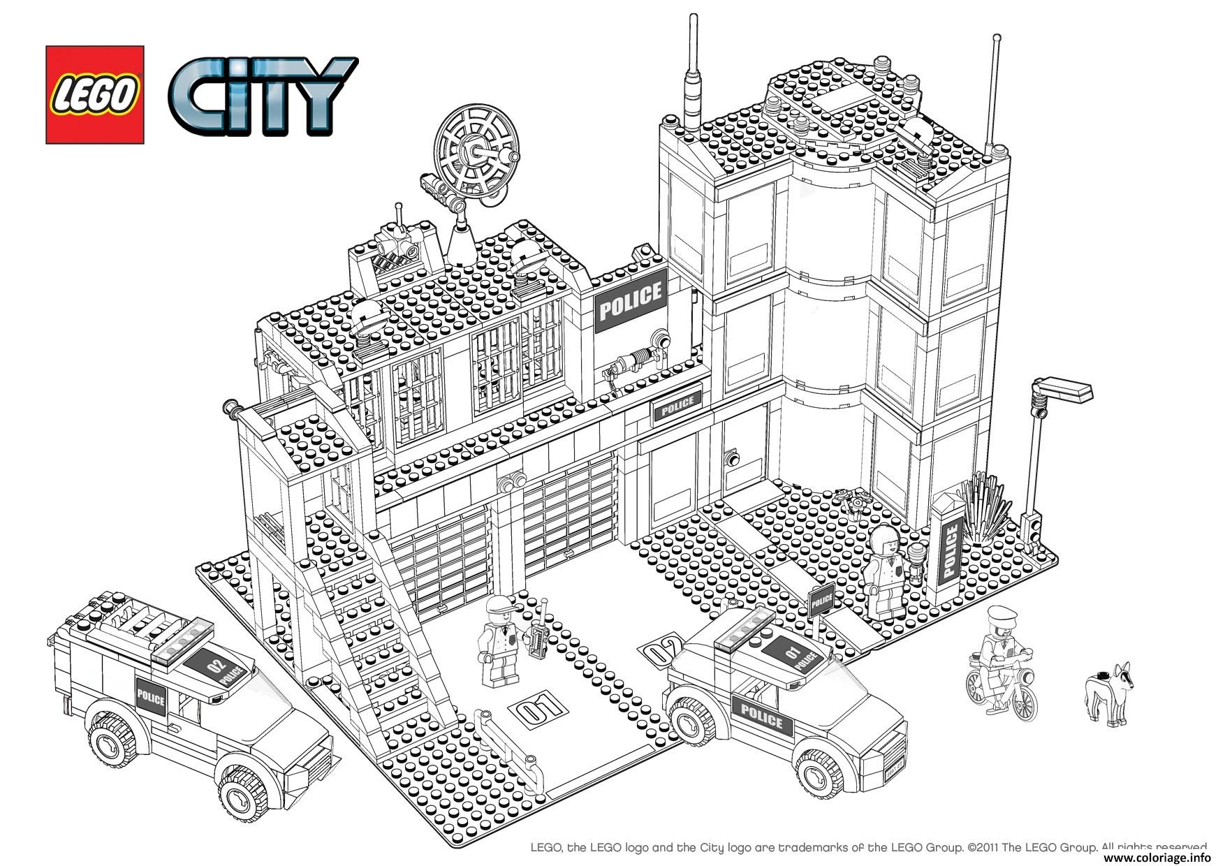 Coloriage Lego City Police Quariter General JeColorie
