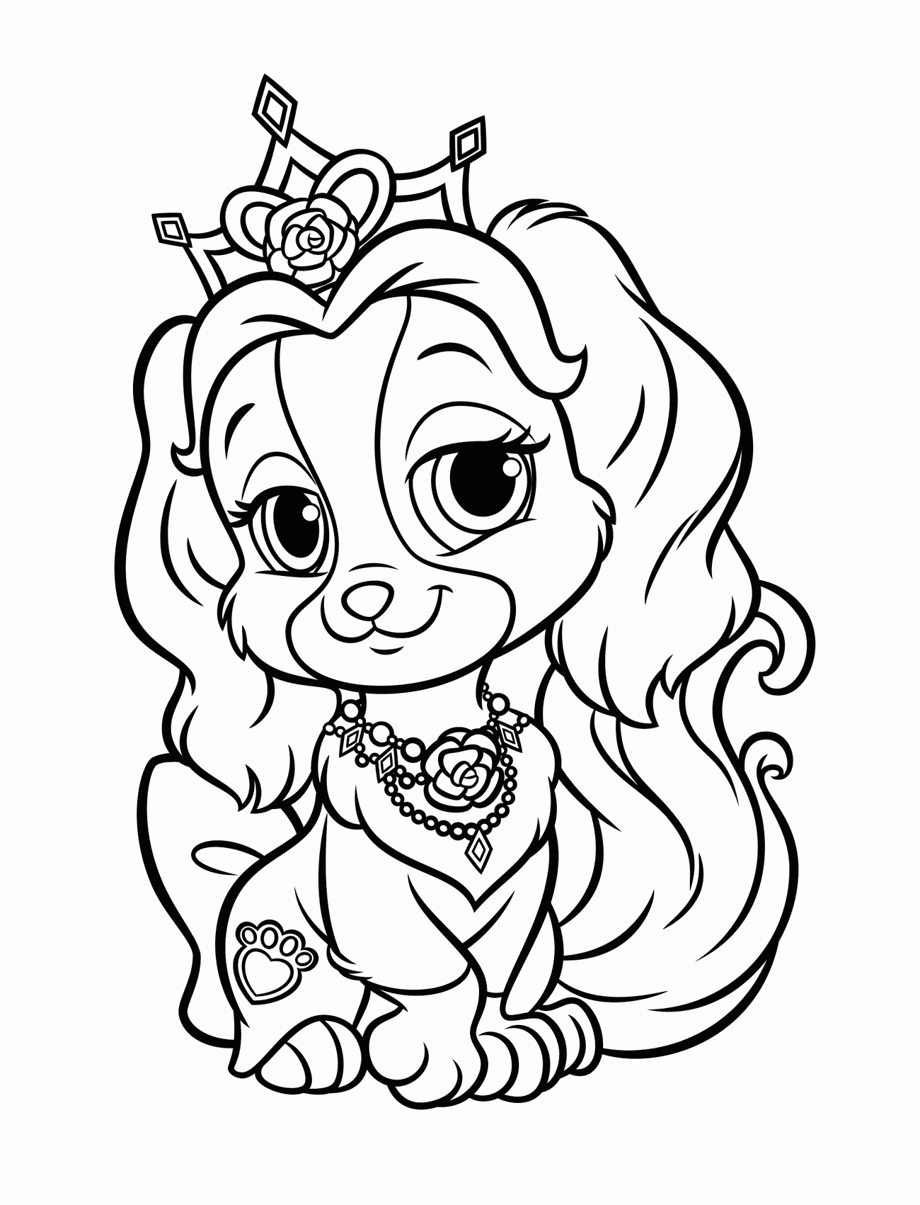 Coloring Page Puppy Little