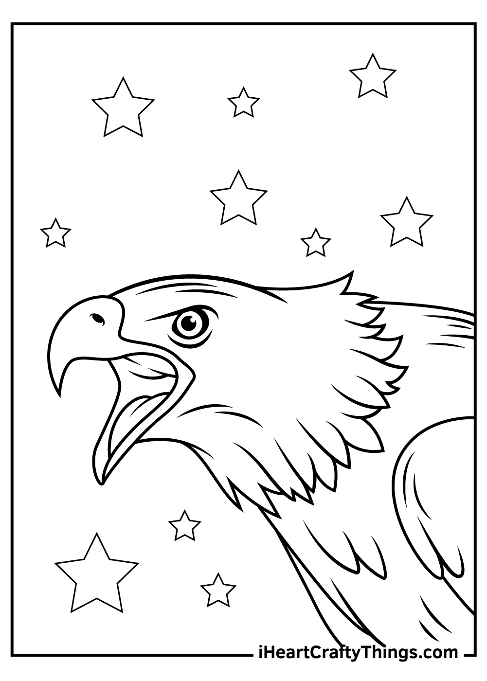 Coloring Pages Bald Eagle And Us Flag