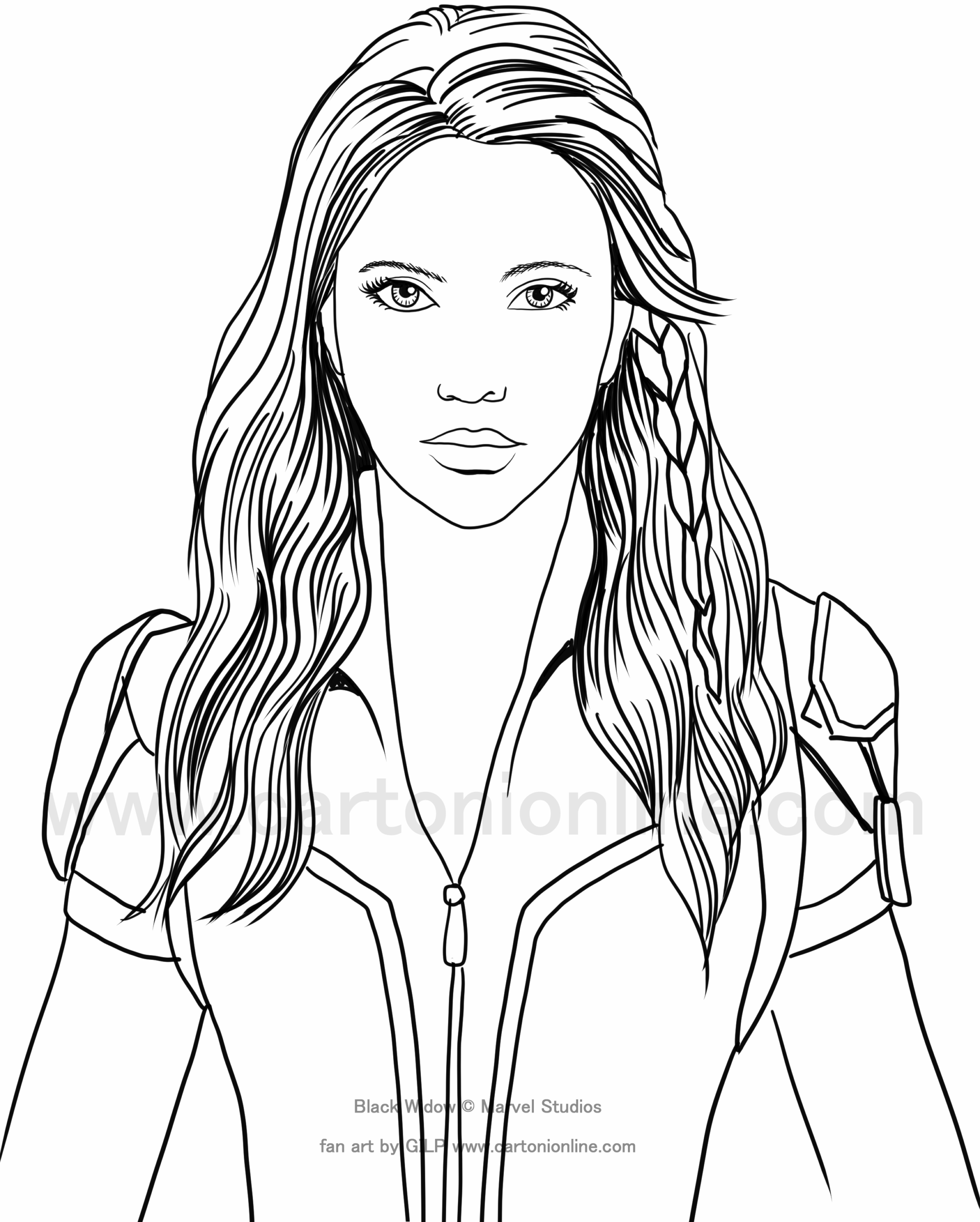 Black Widow Coloring Page