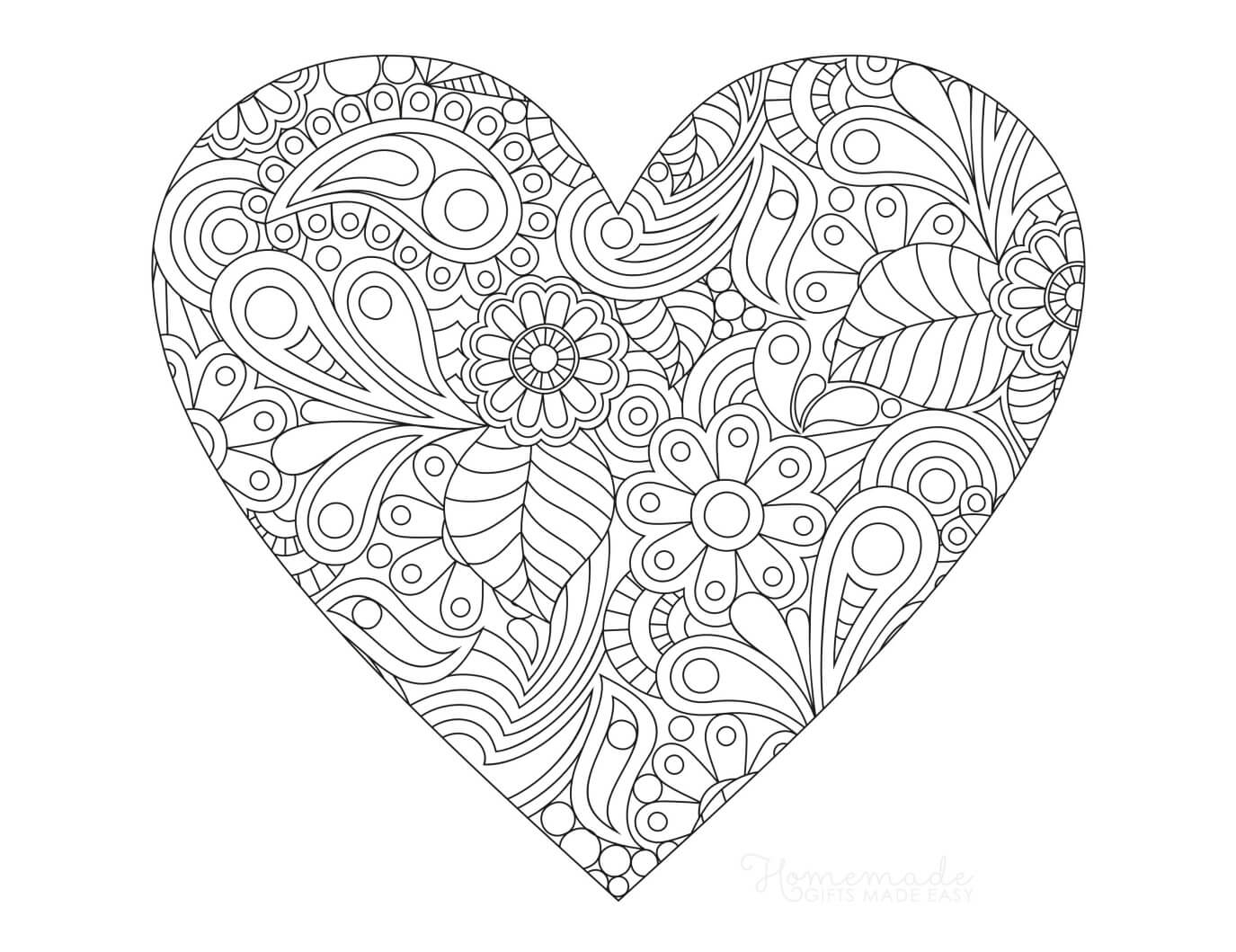Coloring Pages Of Hearts