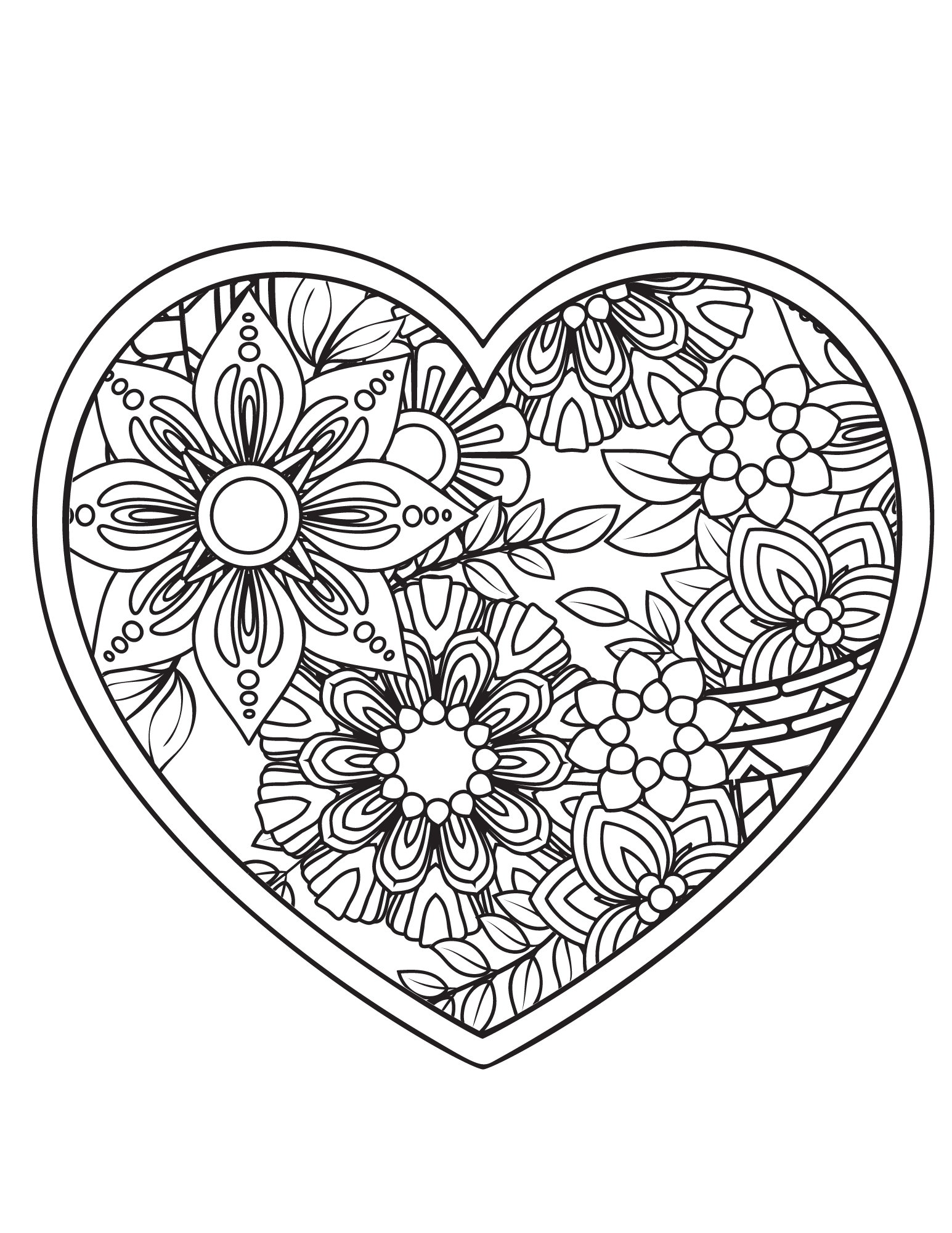 Coloring Pages Of Hearts