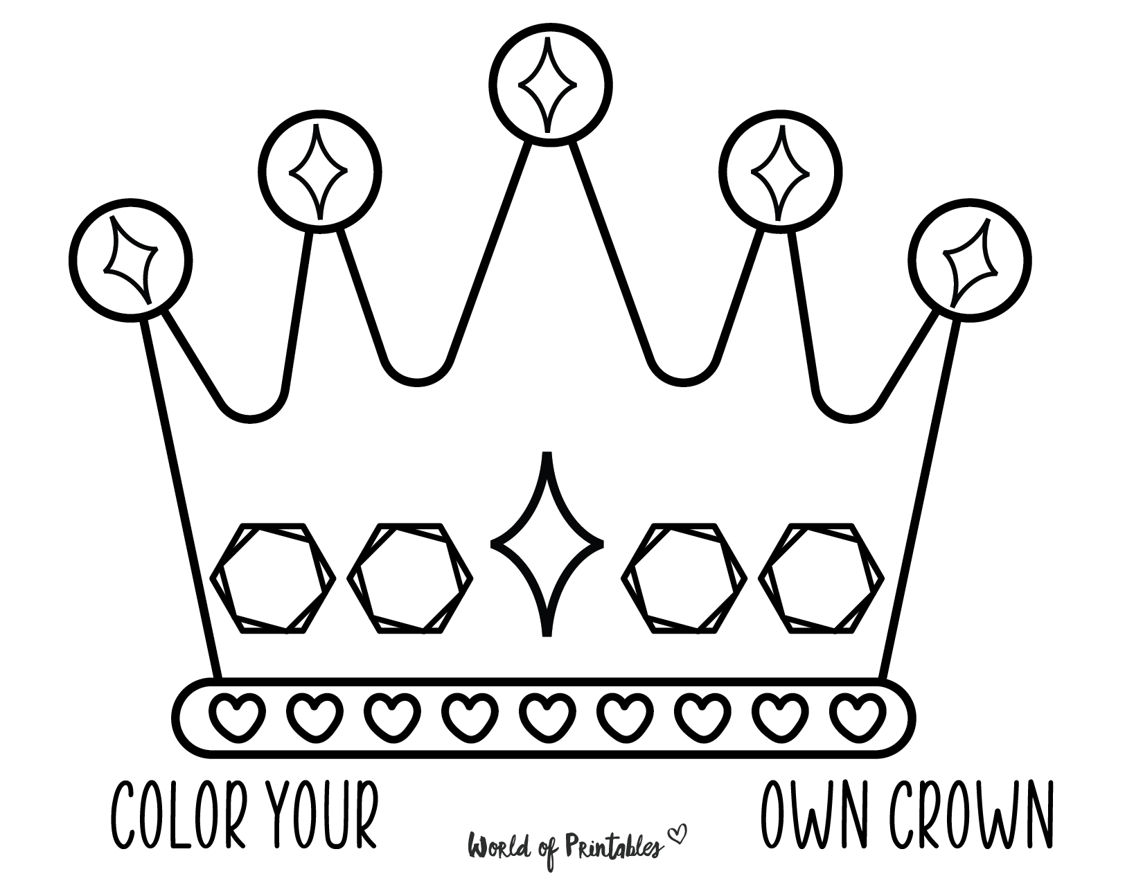 Coloring Pages Princess Crown
