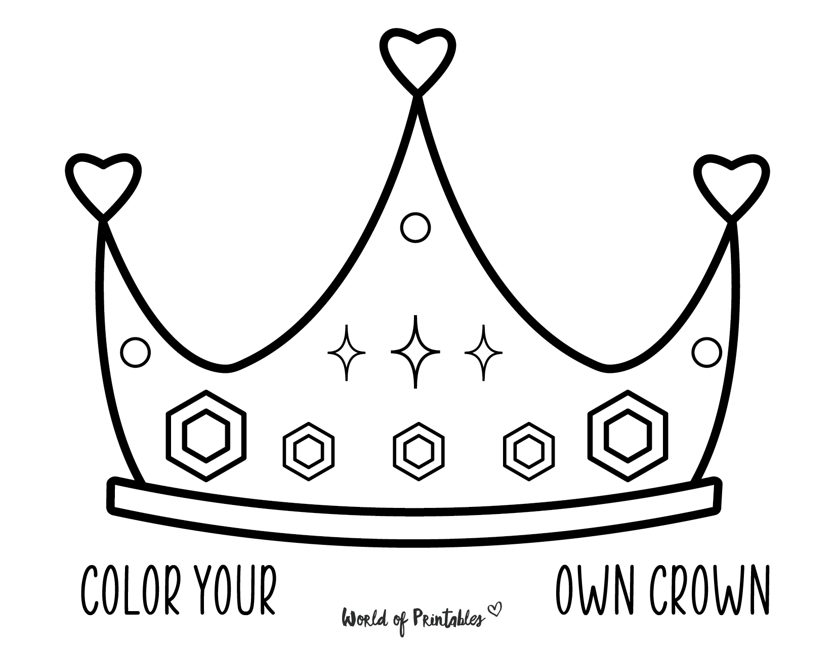 Coloring Pages Princess Crown