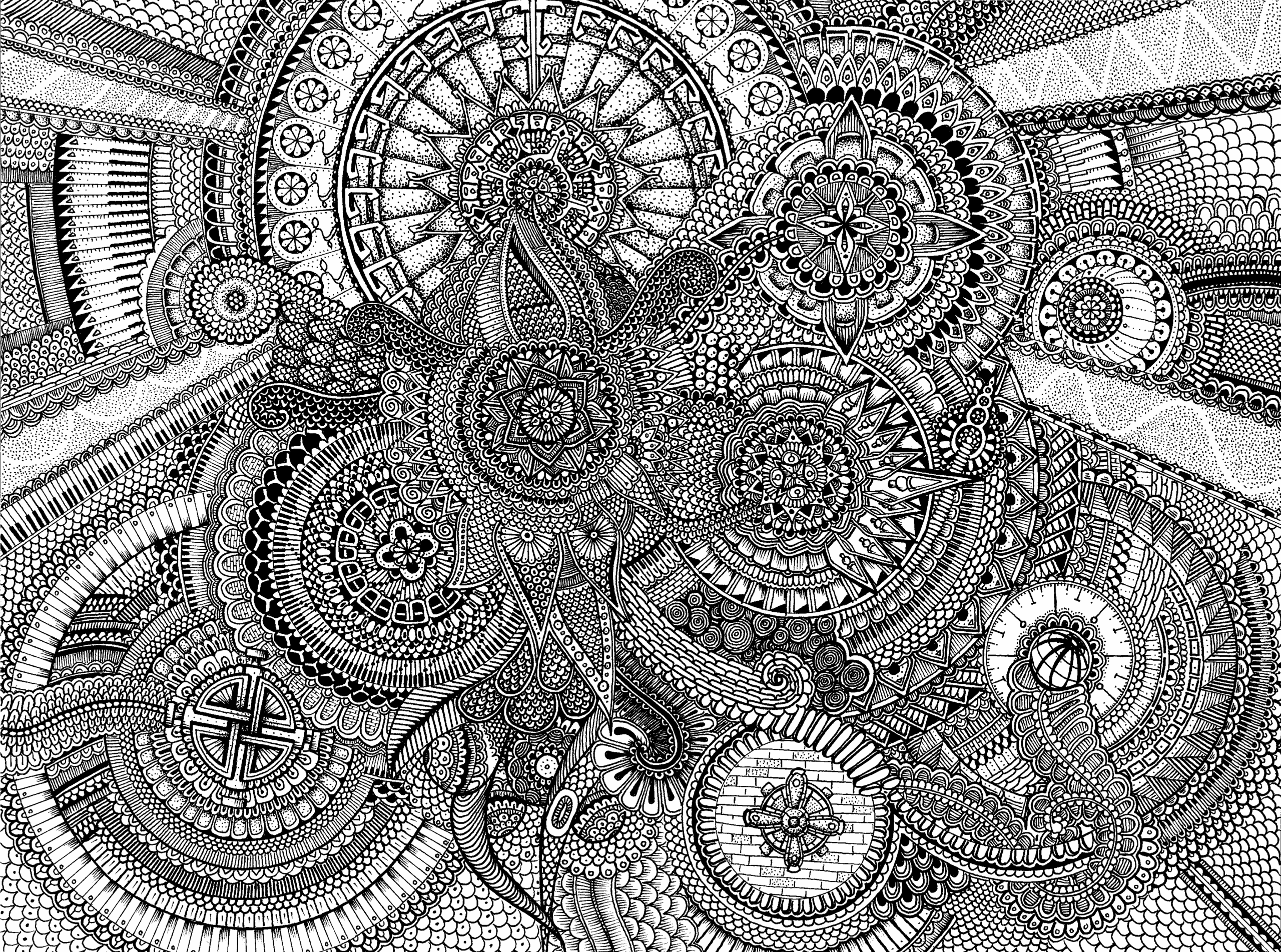 Complicated Coloring Pages Printable Coloring Home
