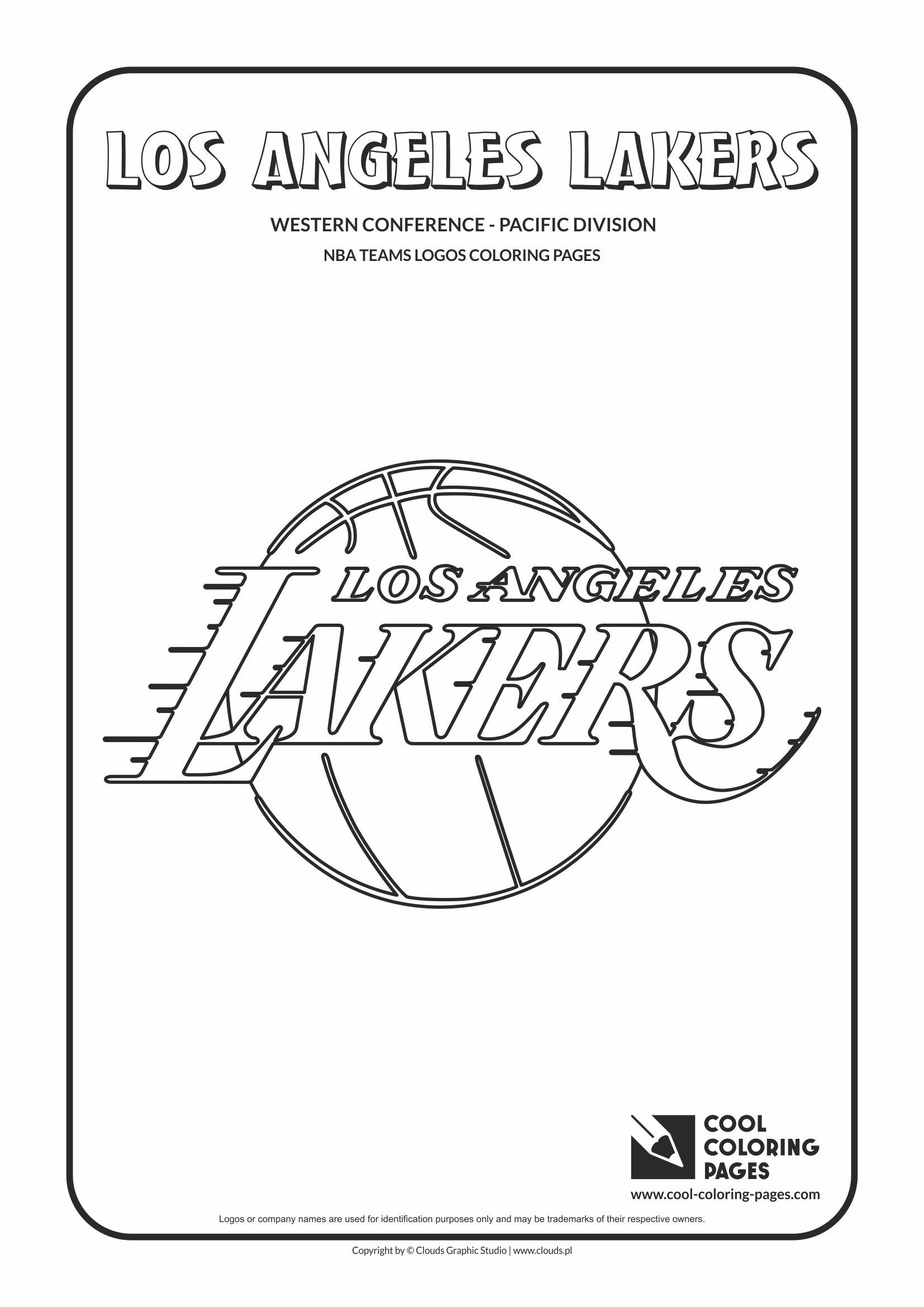 Cool Coloring Pages Los Angeles Lakers NBA Basketball Teams Logos Coloring Pages Cool