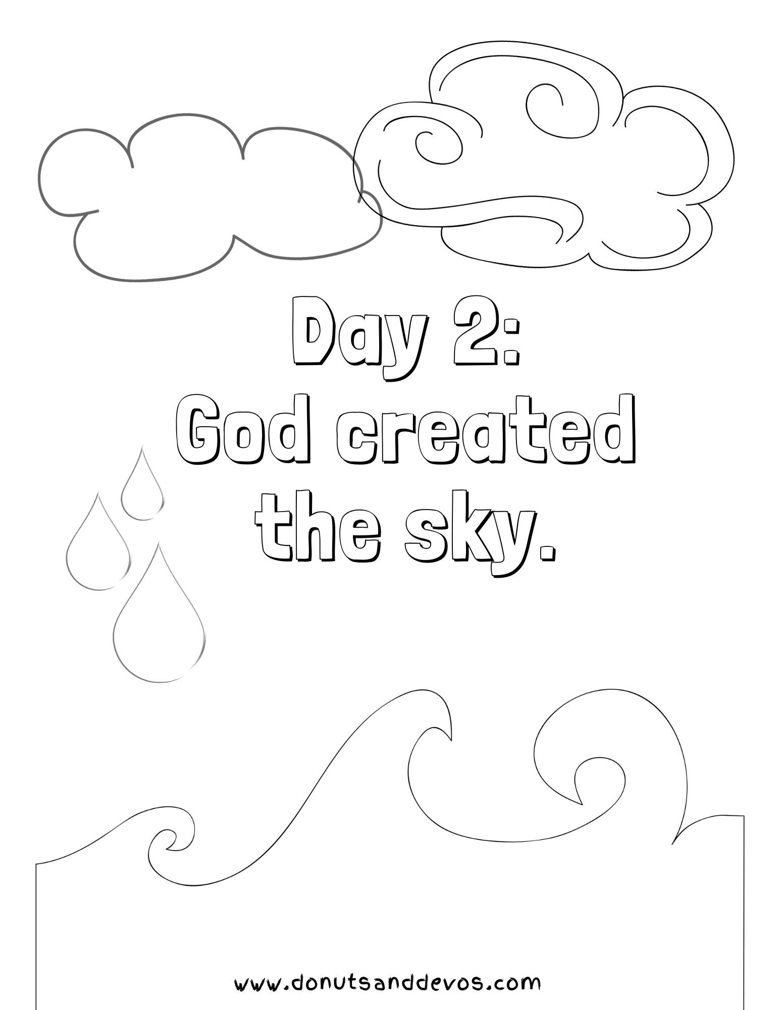 Creation Coloring Pages Donuts And Devos