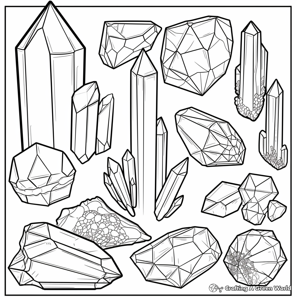Crystal Coloring Pages Free Printable