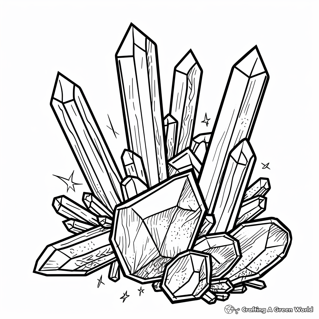 Crystal Coloring Pages Free Printable