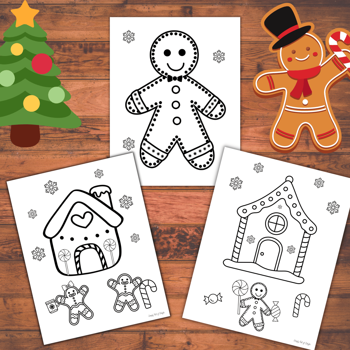 Christmas Gingerbread Man Coloring Pages