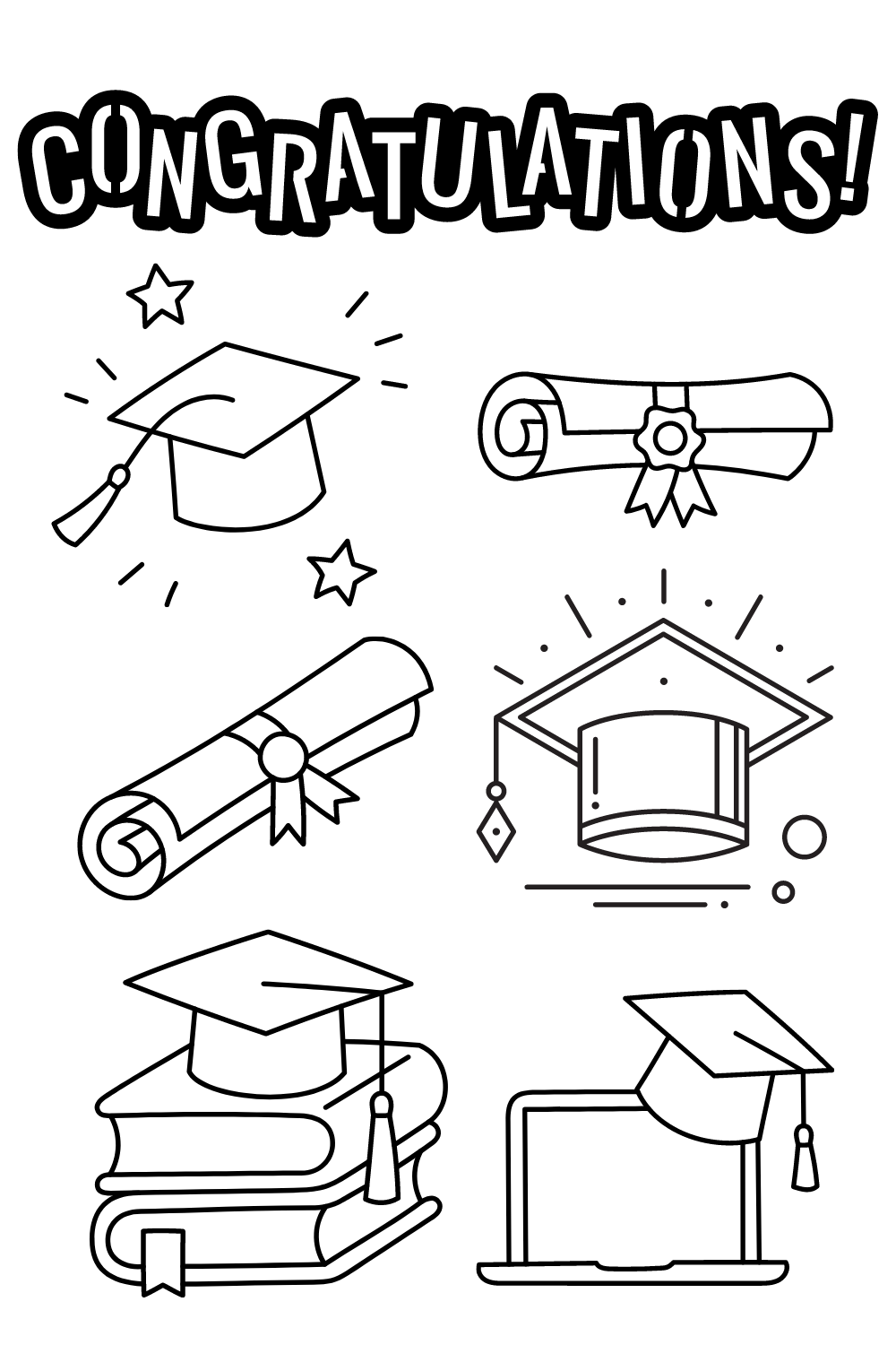 Graduation Coloring Page