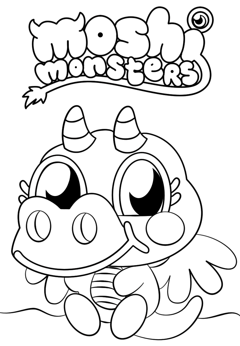 Cute Moshi Monster Coloring Page Free Printable Coloring Pages For Kids