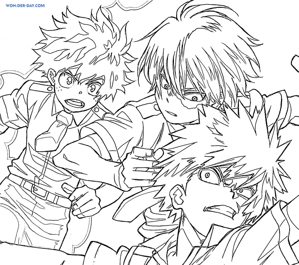 Deku Coloring Pages Free Coloring Pages WONDER DAY Coloring Pages For Children And Adults