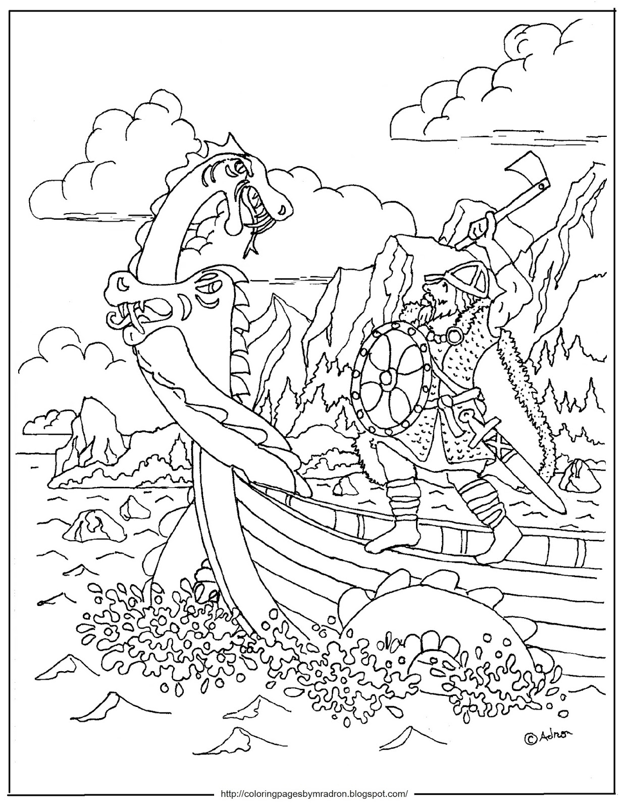 Dessin Viking 149426 Personnages Colorier Coloriages Imprimer