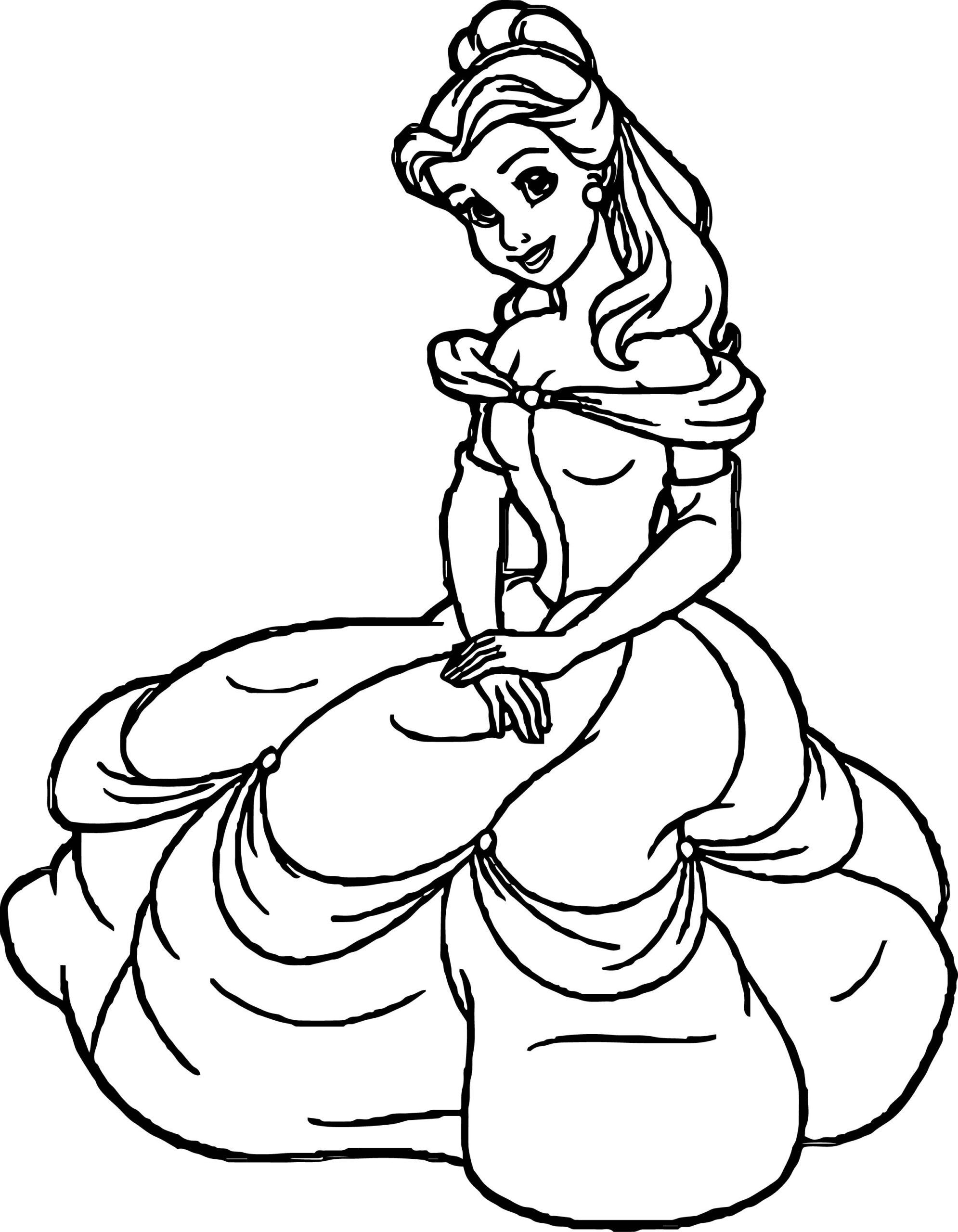 Disney Princess Coloring Pages Belle At GetDrawings Free Download