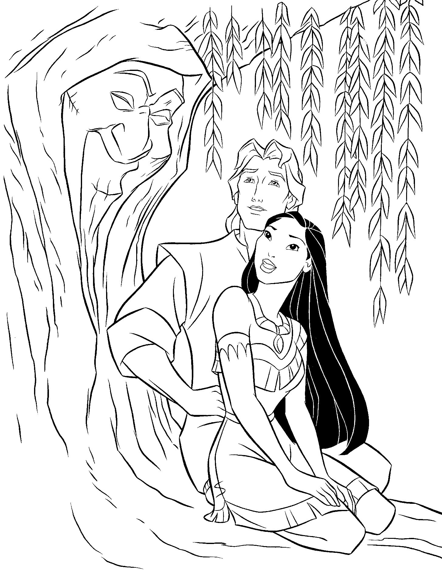 Disney Princess Pocahontas Coloring Pages Printable