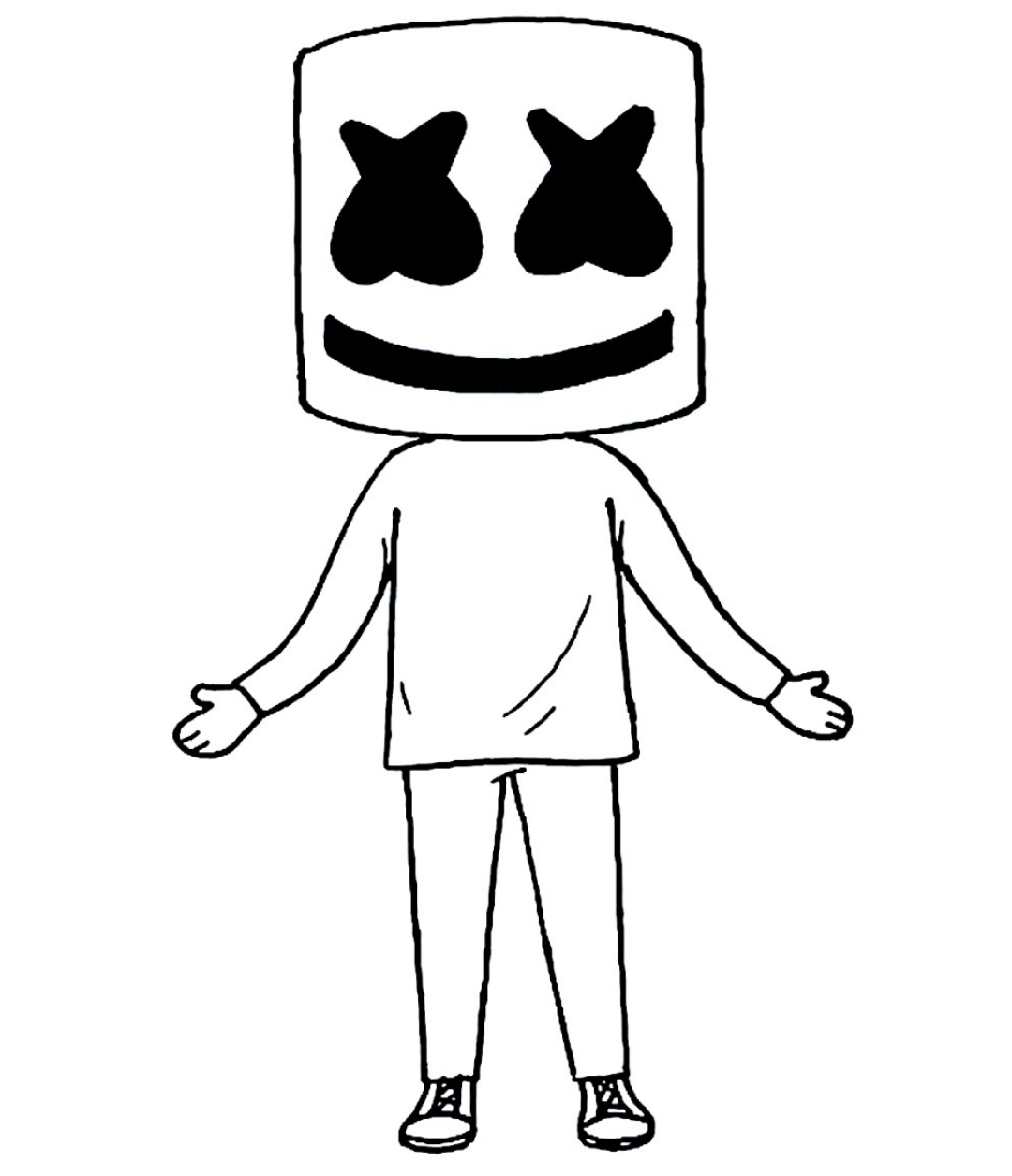Dj Marshmallow Coloring Page Coloring Pages