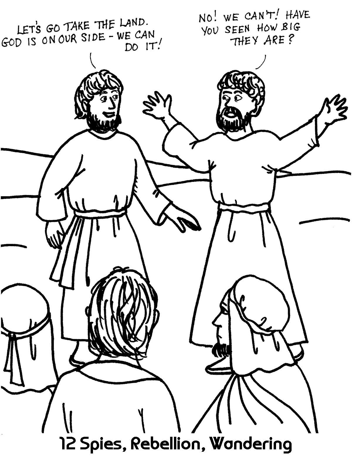 Download Or Print This Amazing Coloring Page 12 Spies Of Canaan Coloring Page Col Bible