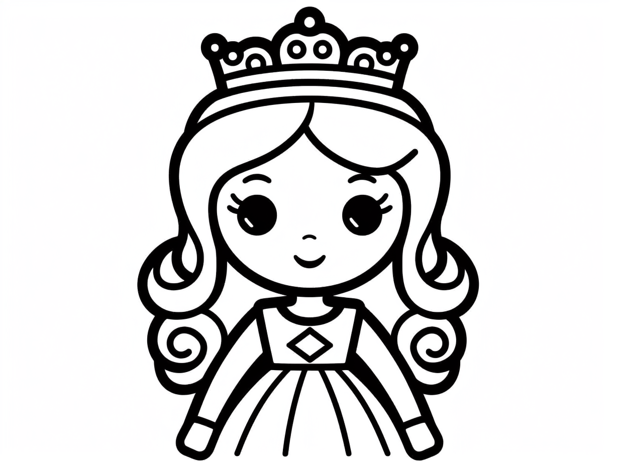 Easy Princess Coloring Page Coloring Page