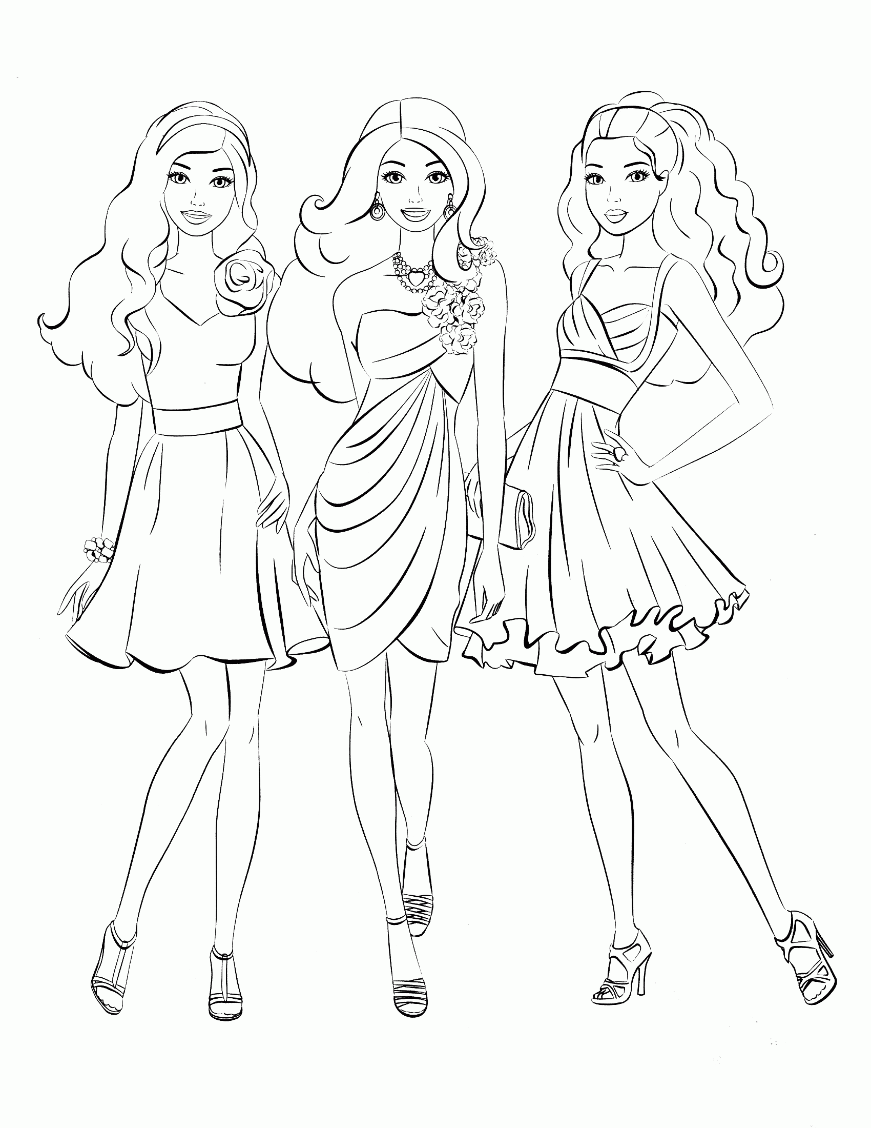 Fashion Coloring Pages For Girls Printable Coloring Home