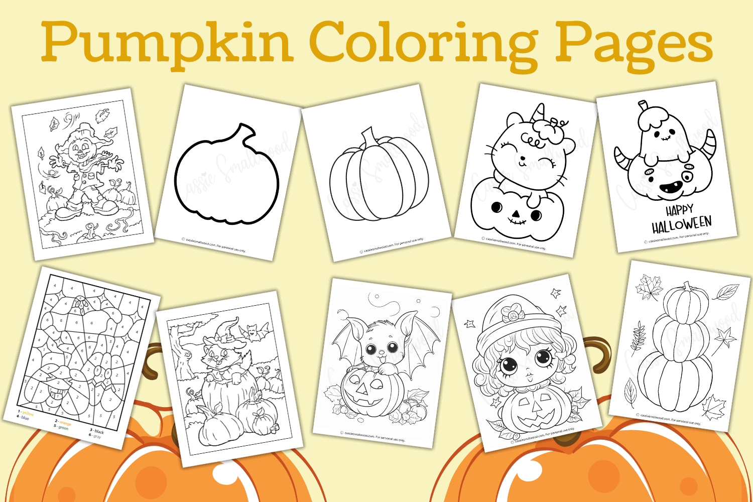5 Little Pumpkins Coloring Page