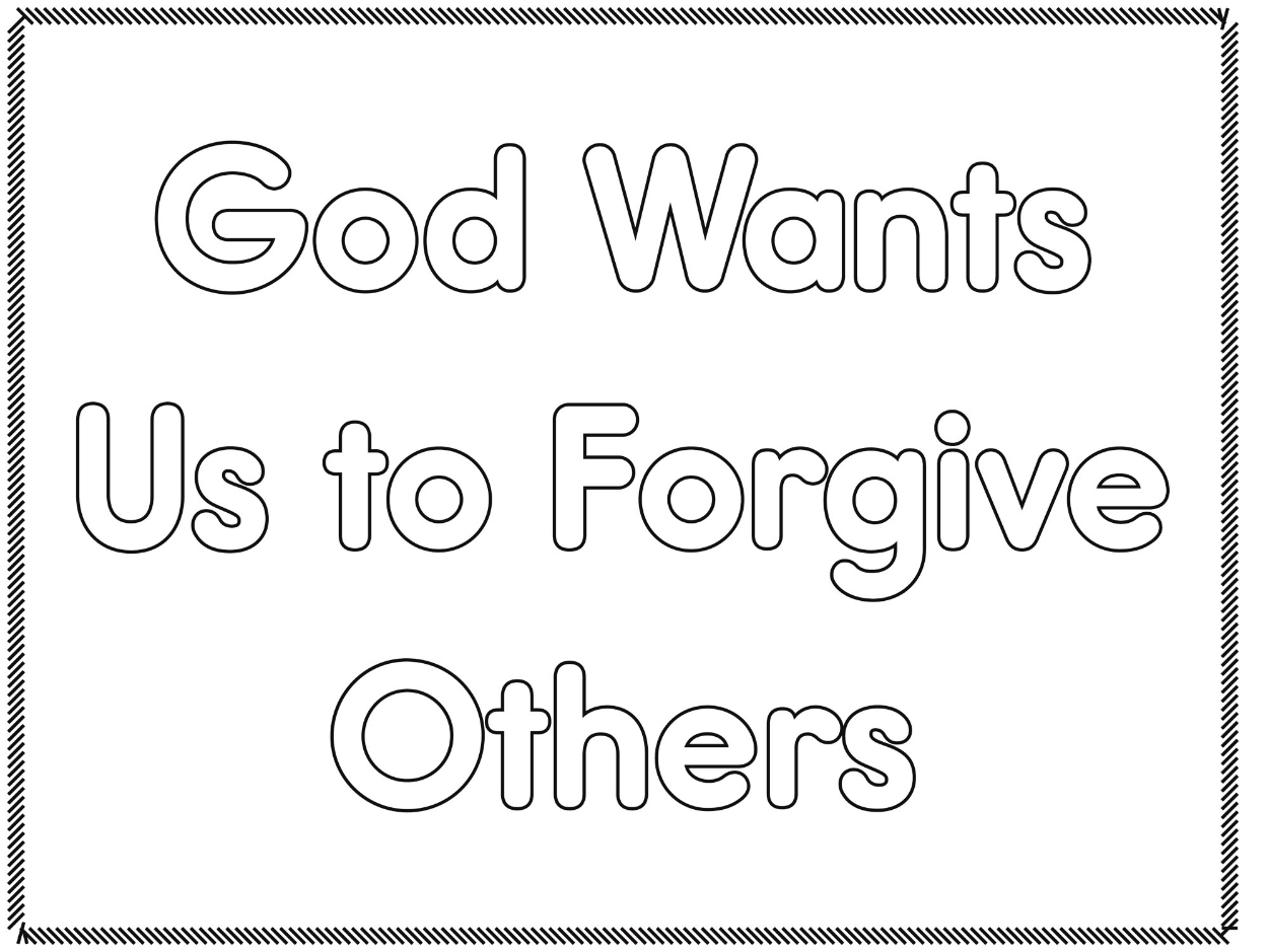 Free Coloring Pages On Forgiveness