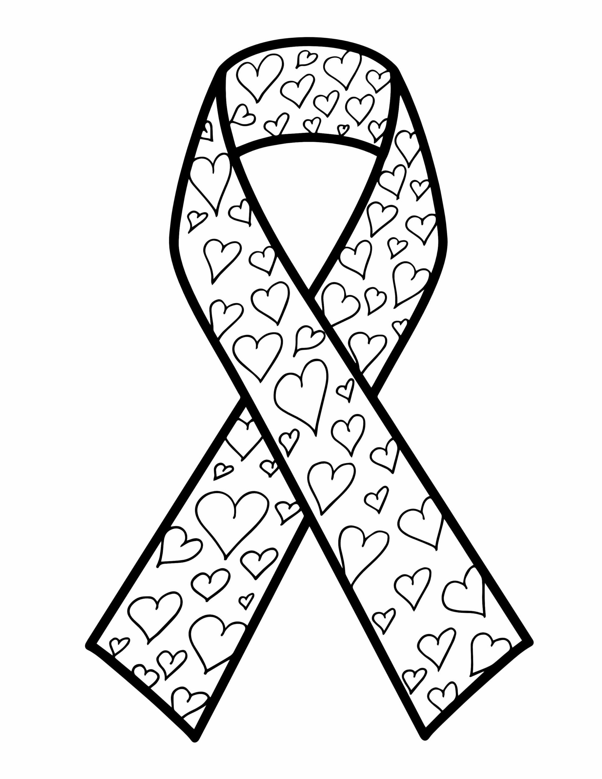 Free Awareness Ribbon Coloring Pages Stevie Doodles