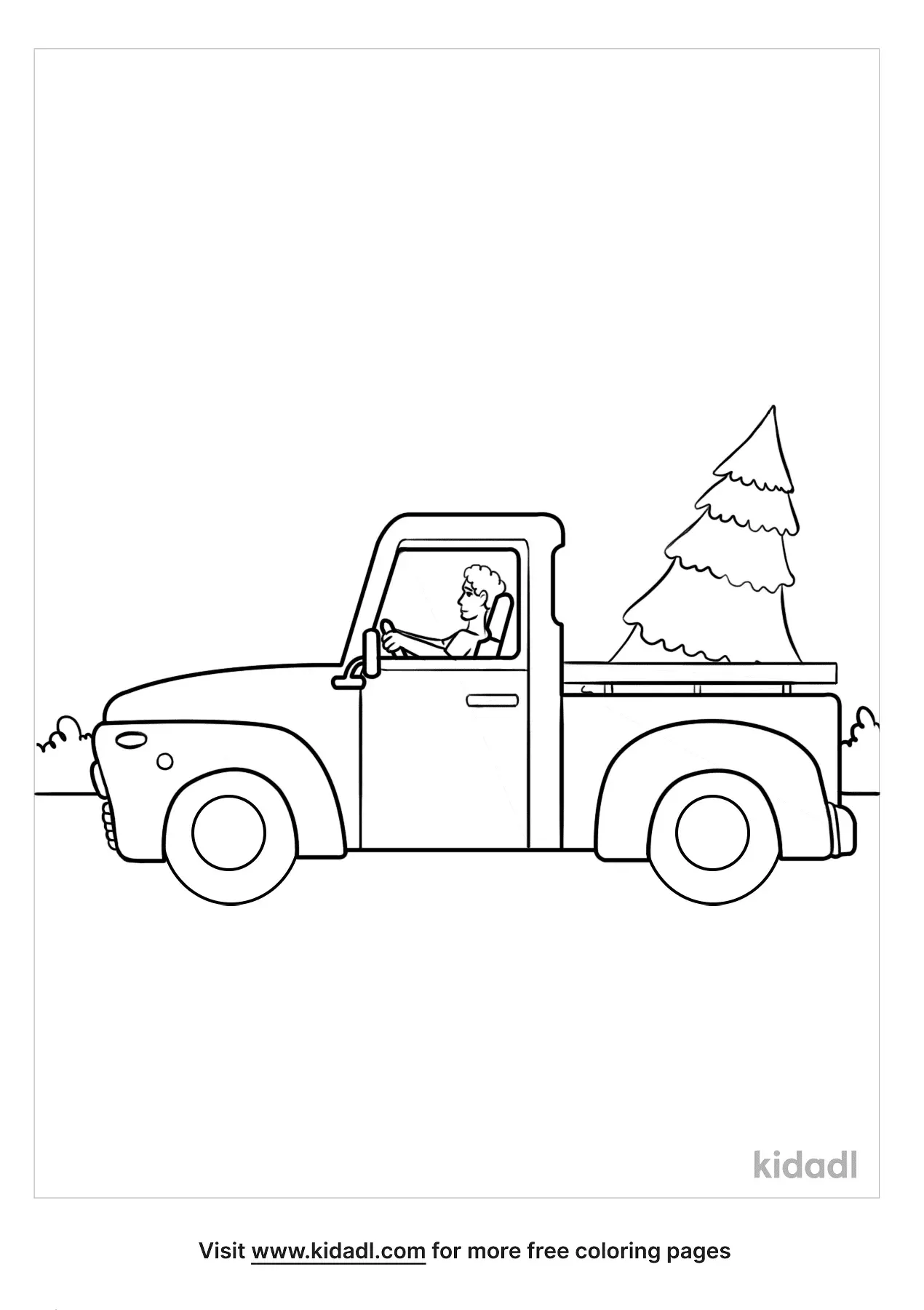 Free Christmas Truck Coloring Page Coloring Page Printables Kidadl