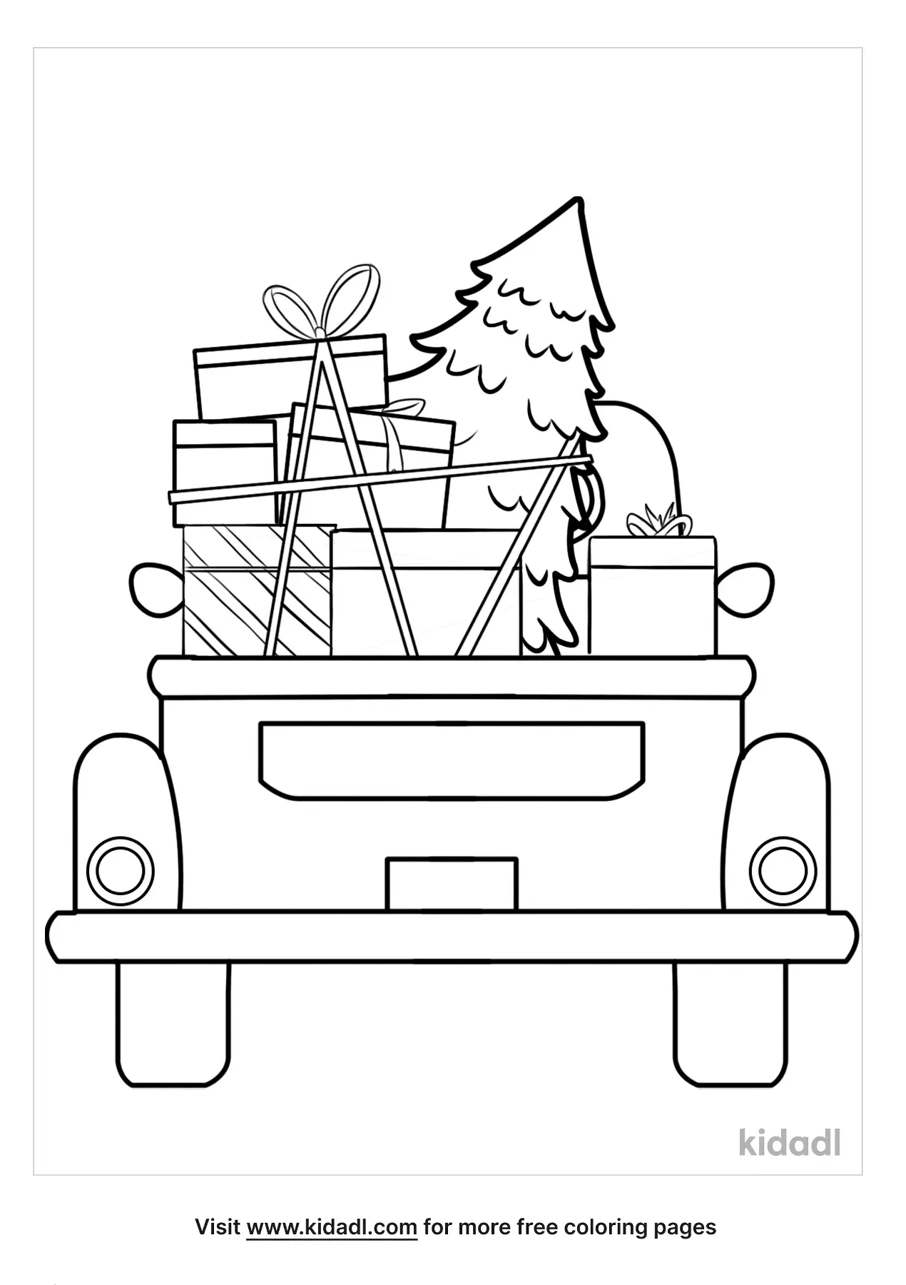 Free Christmas Truck Coloring Page Coloring Page Printables Kidadl
