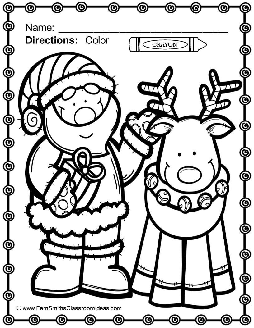 Christmas Coloring Pages Preschool