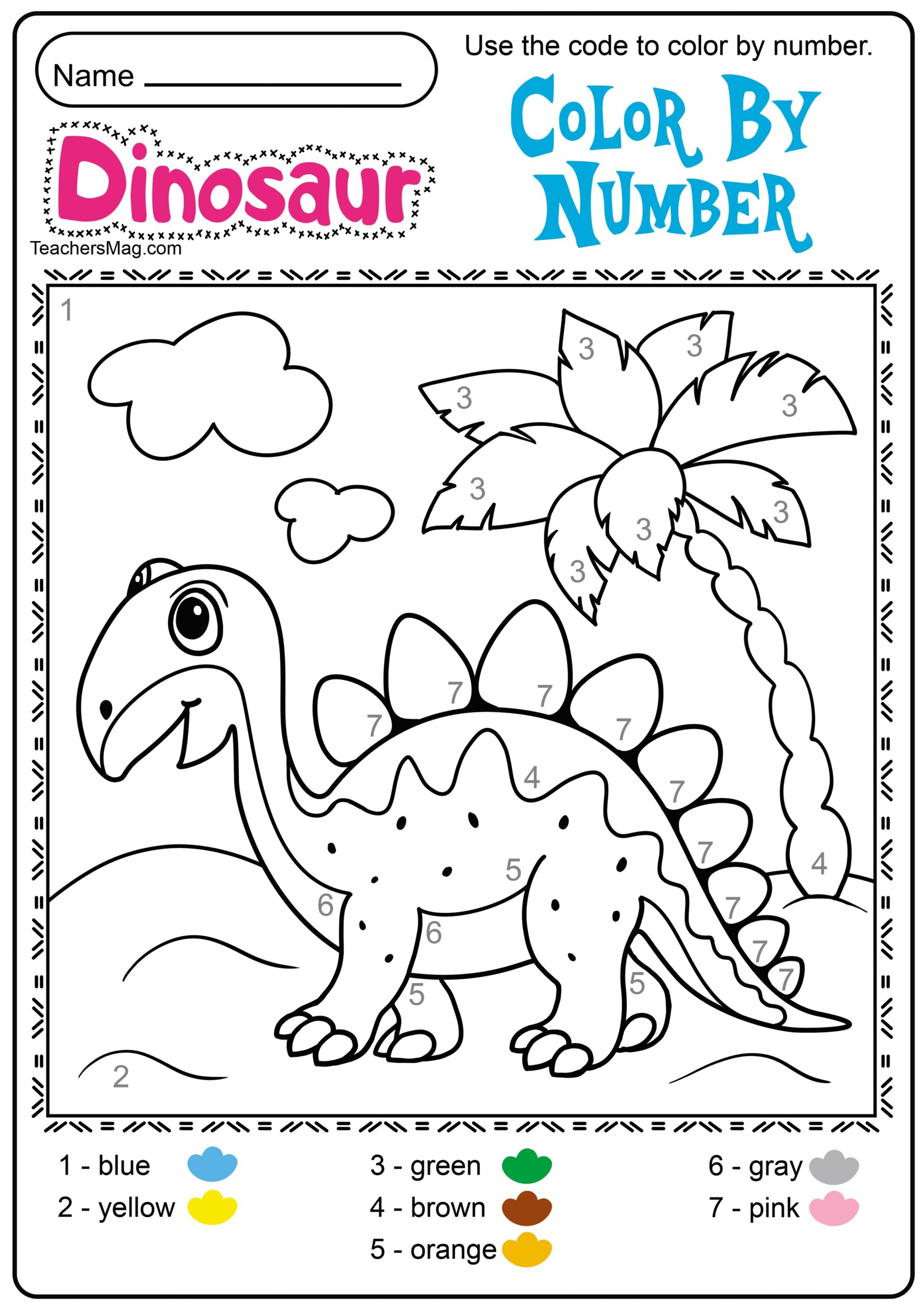 Free Dinosaur Printables For Preschool TeachersMag