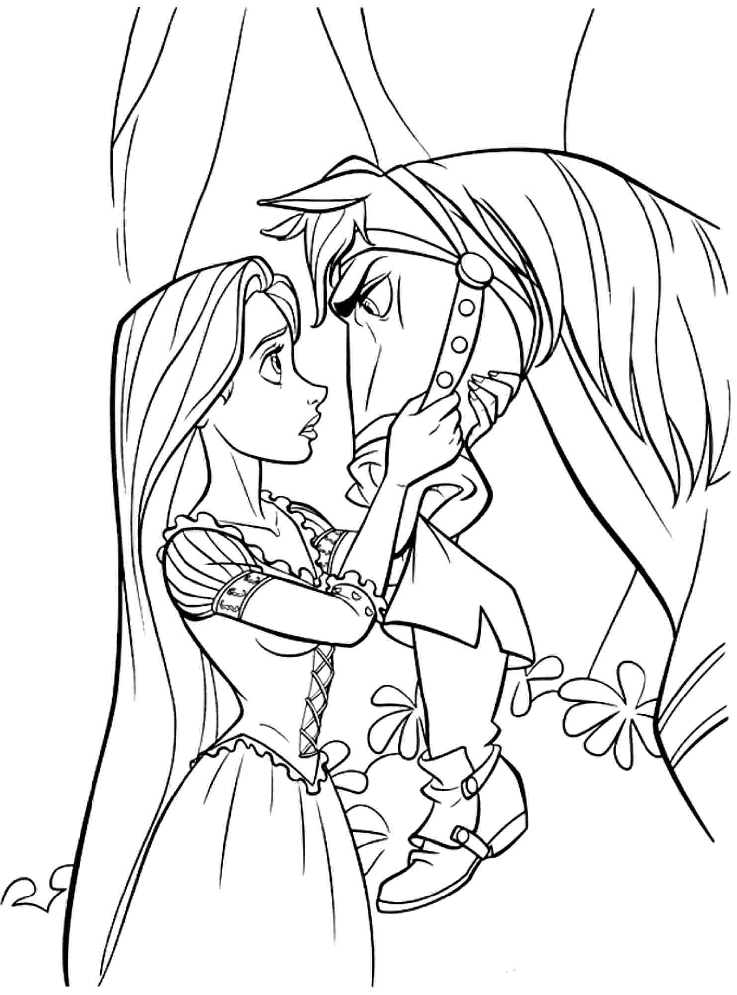 Free Disney Princess Tangled Rapunzel Coloring Sheets For Kids Boys Disney Coloring Pages