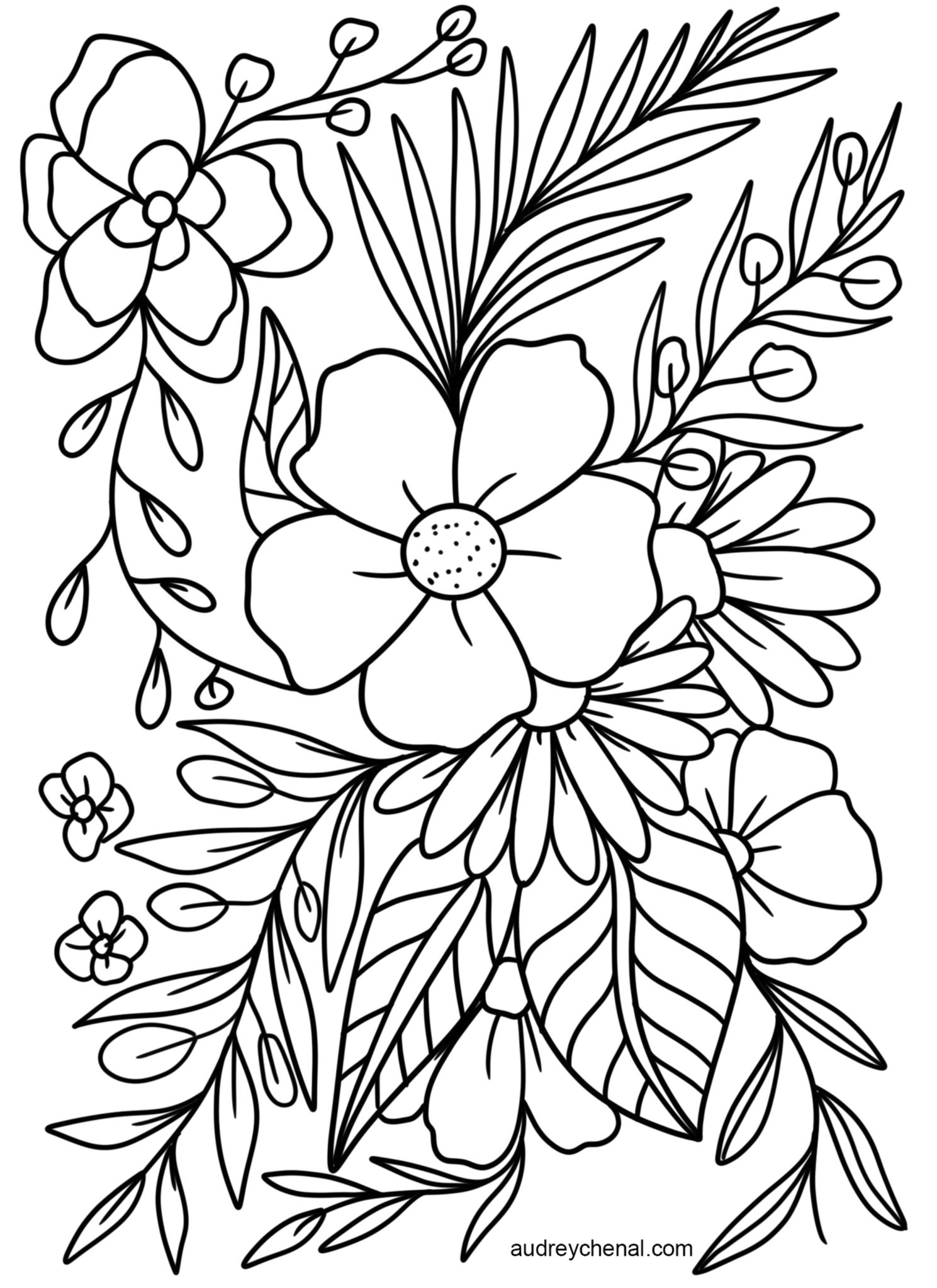 Floral Coloring Pages For Adults