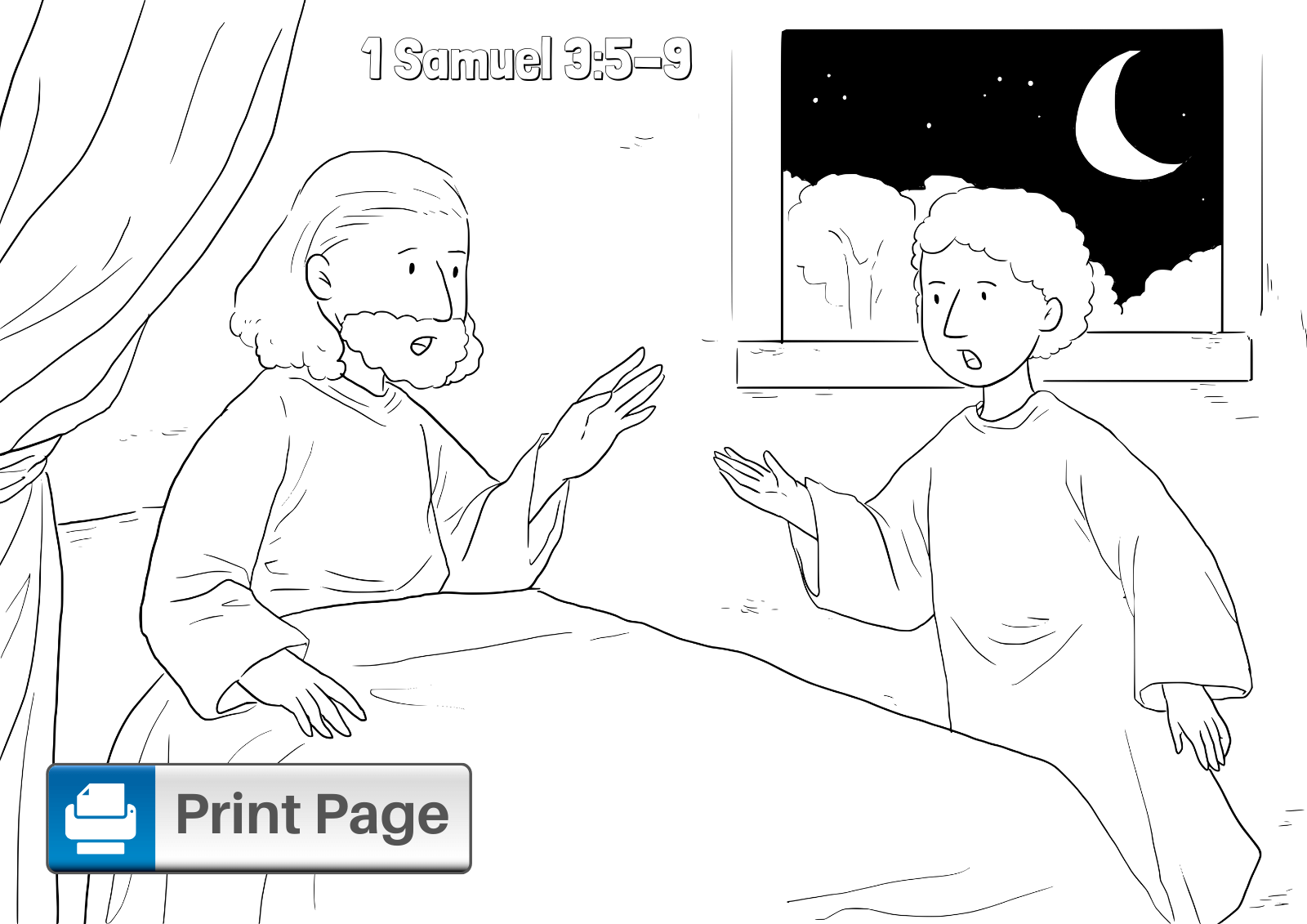 Free God Calls Samuel Coloring Pages Printable PDFs ConnectUS
