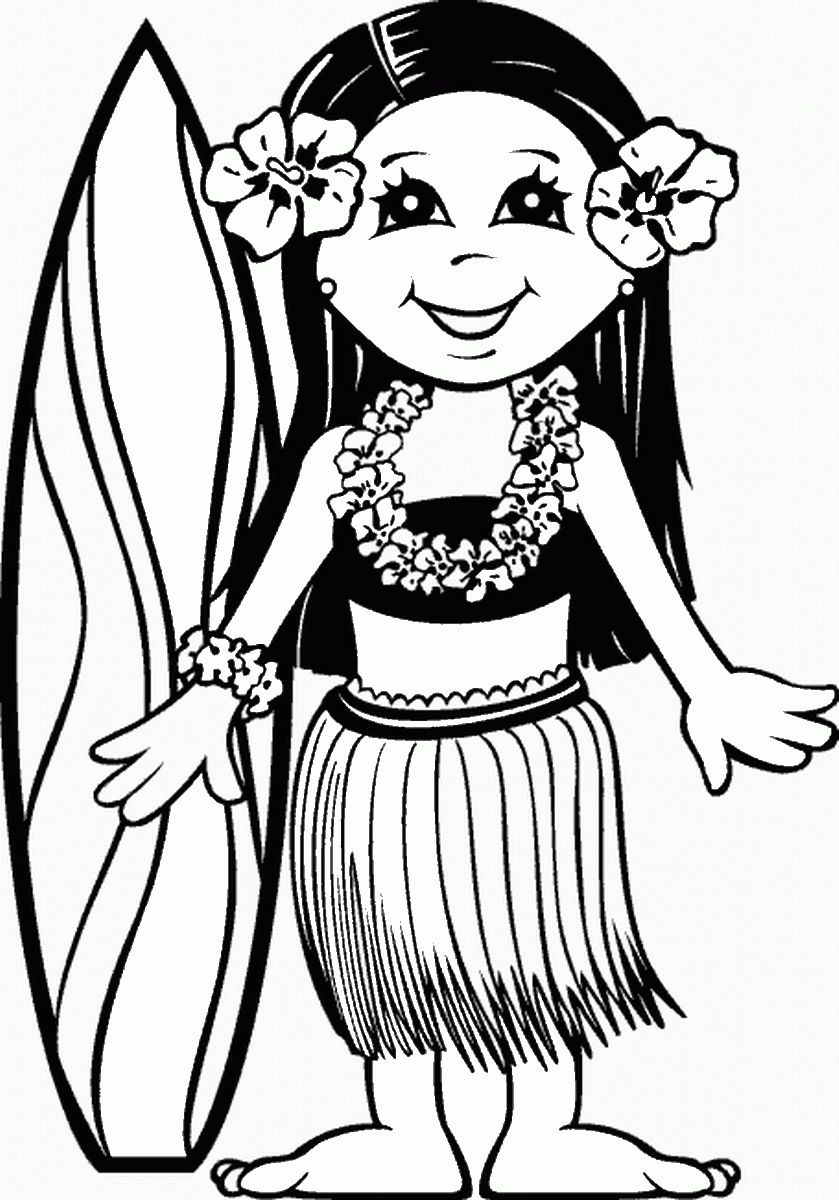 Hawaii Coloring Pages