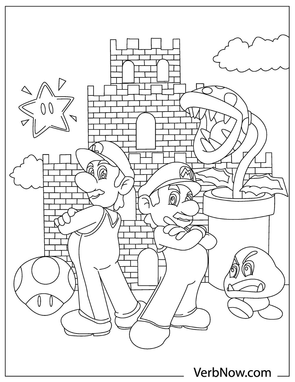 Free Mario Coloring Pages Printable
