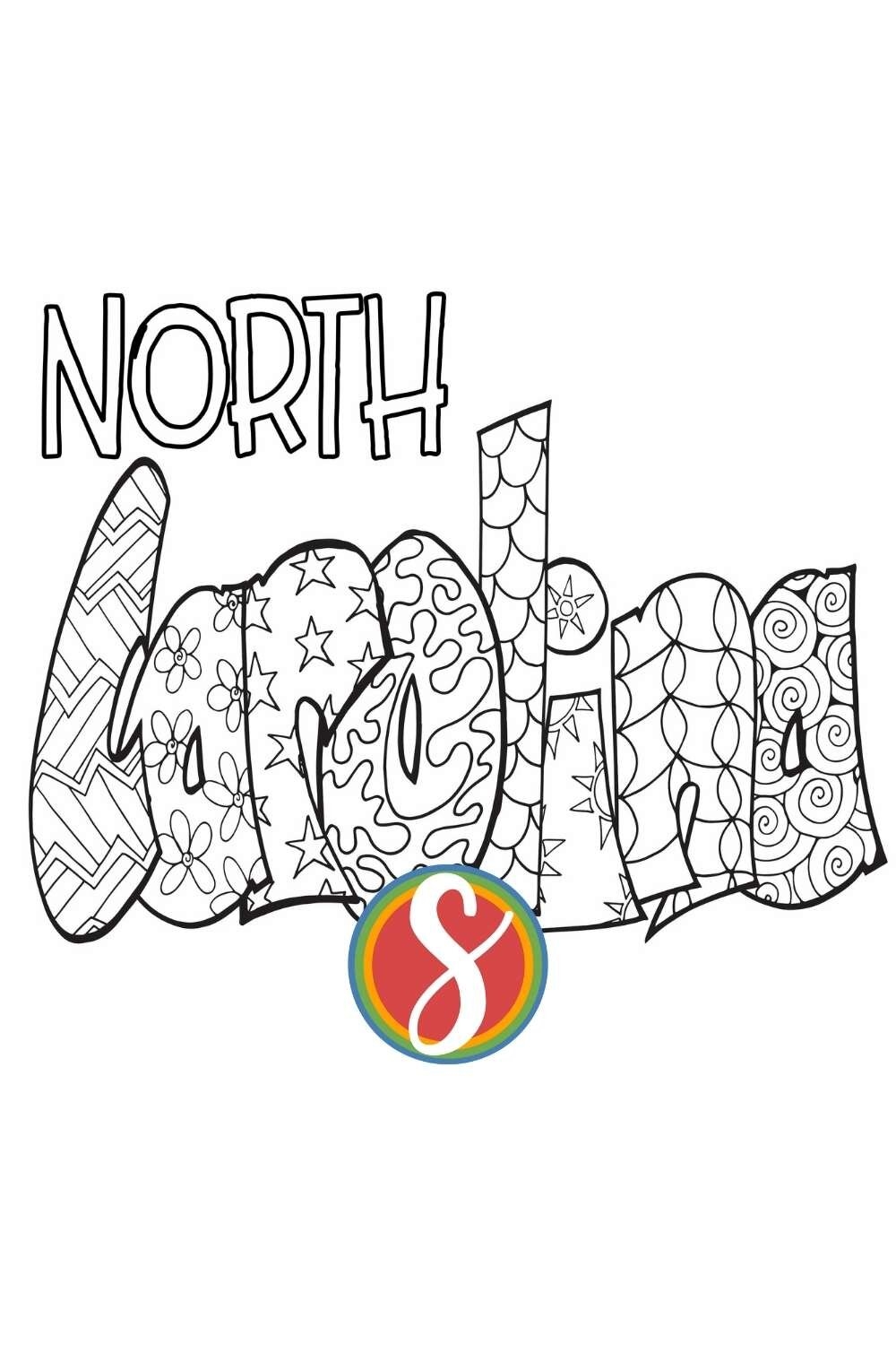 Free North Carolina Coloring Pages Stevie Doodles